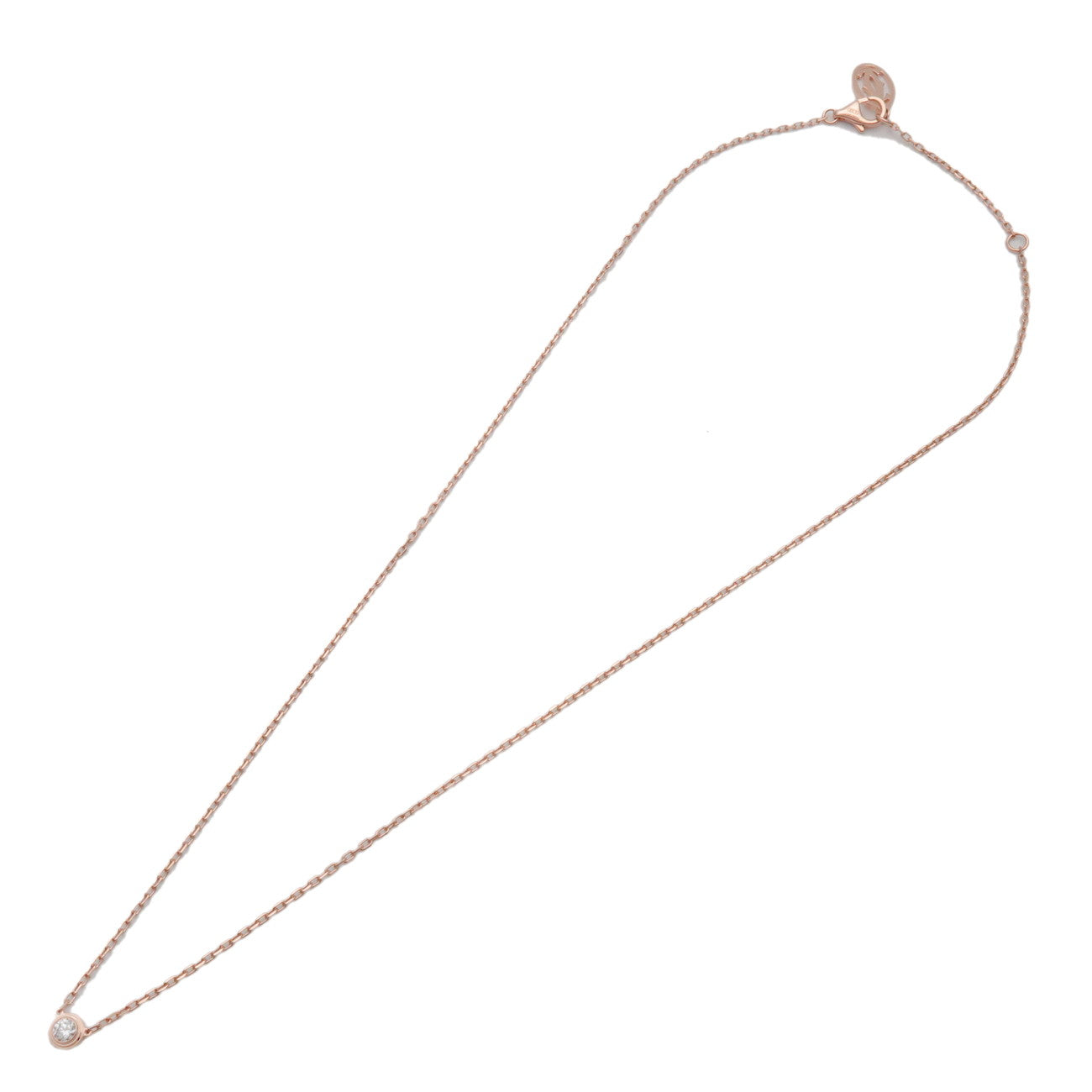 Cartier D'amour 1P Diamond Necklace SM K18 750PG Rose Gold