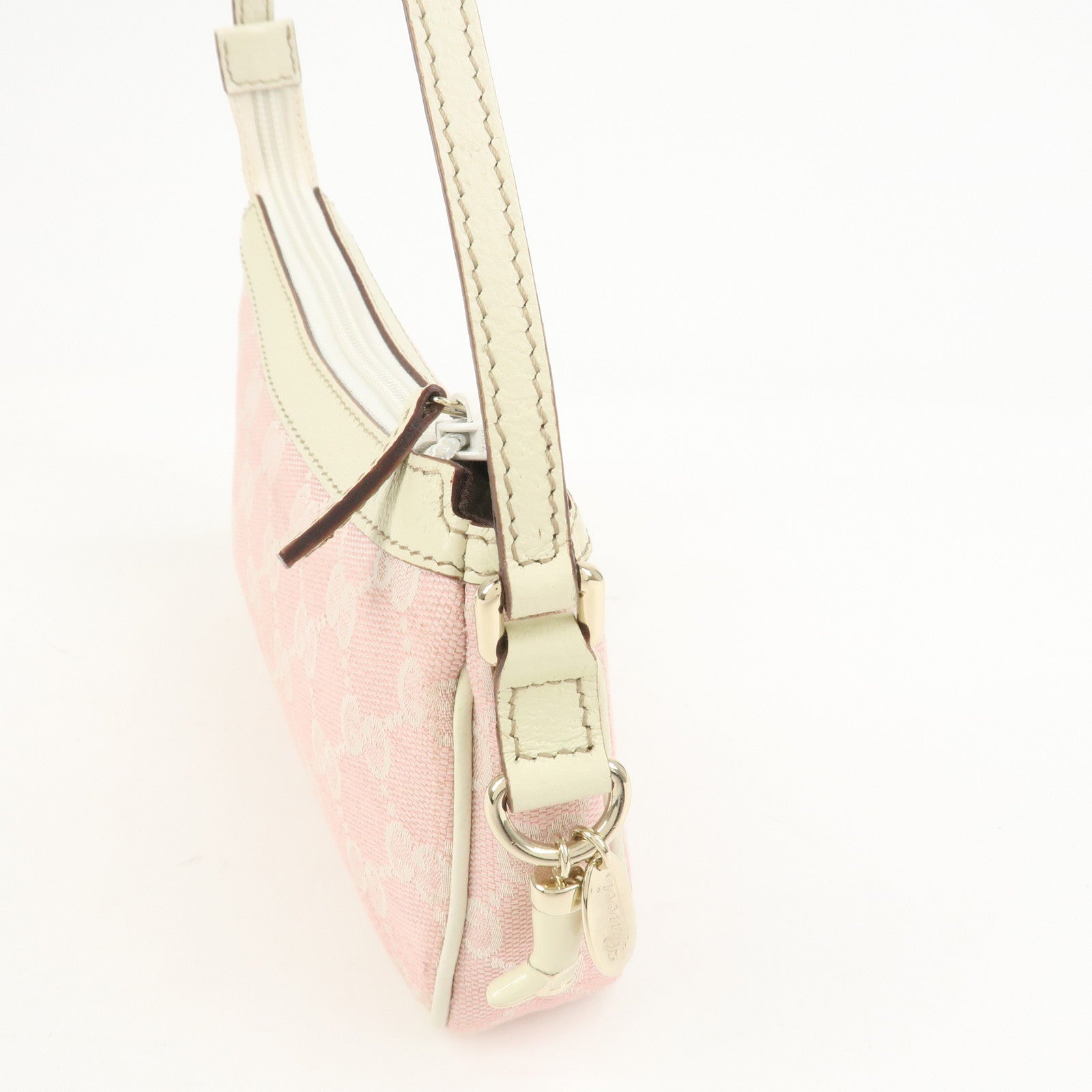 GUCCI GG Monogram Canvas Leather Hand Bag Pouch Shoulder Bag 154432