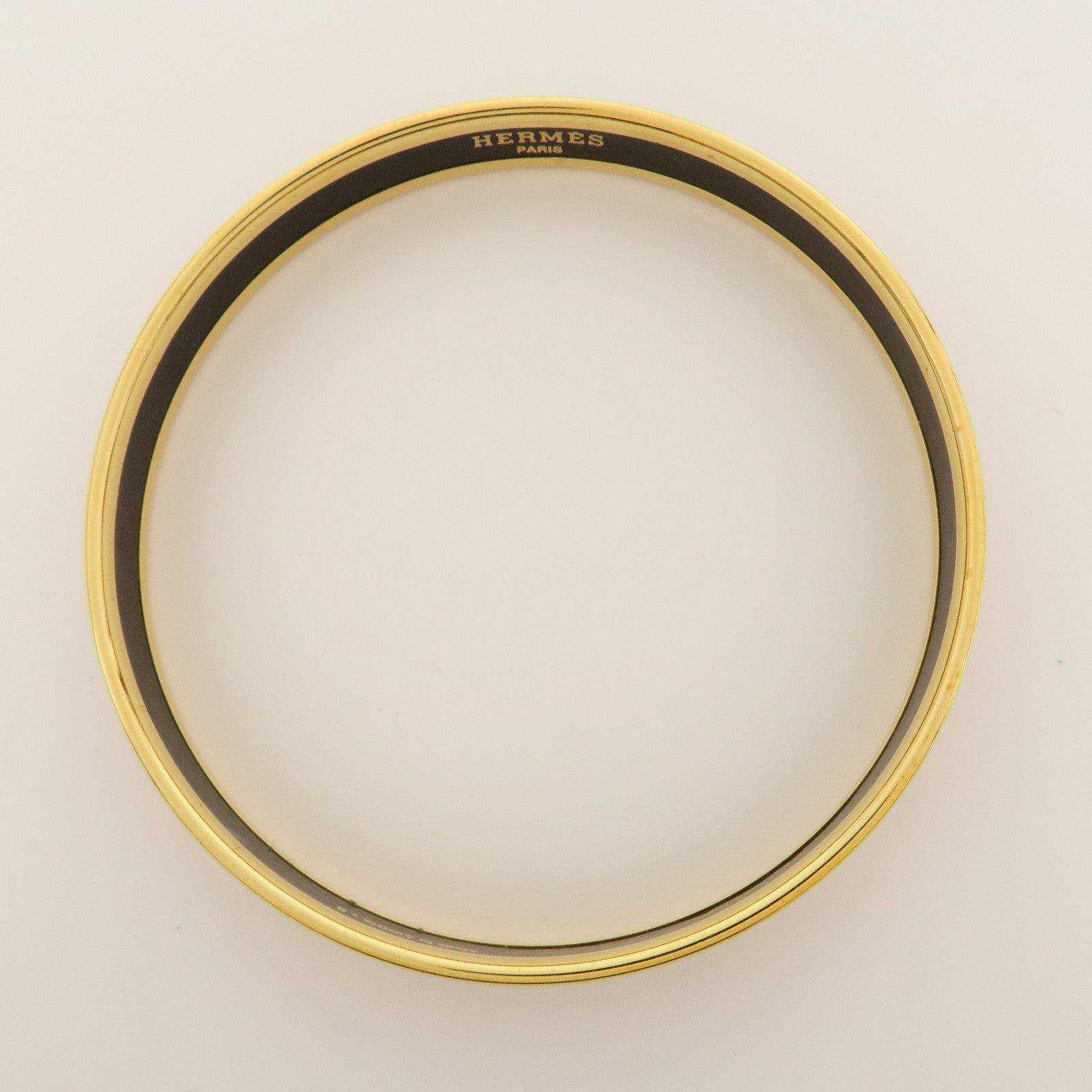 HERMES Email PM Bracelet Bangle Red Black