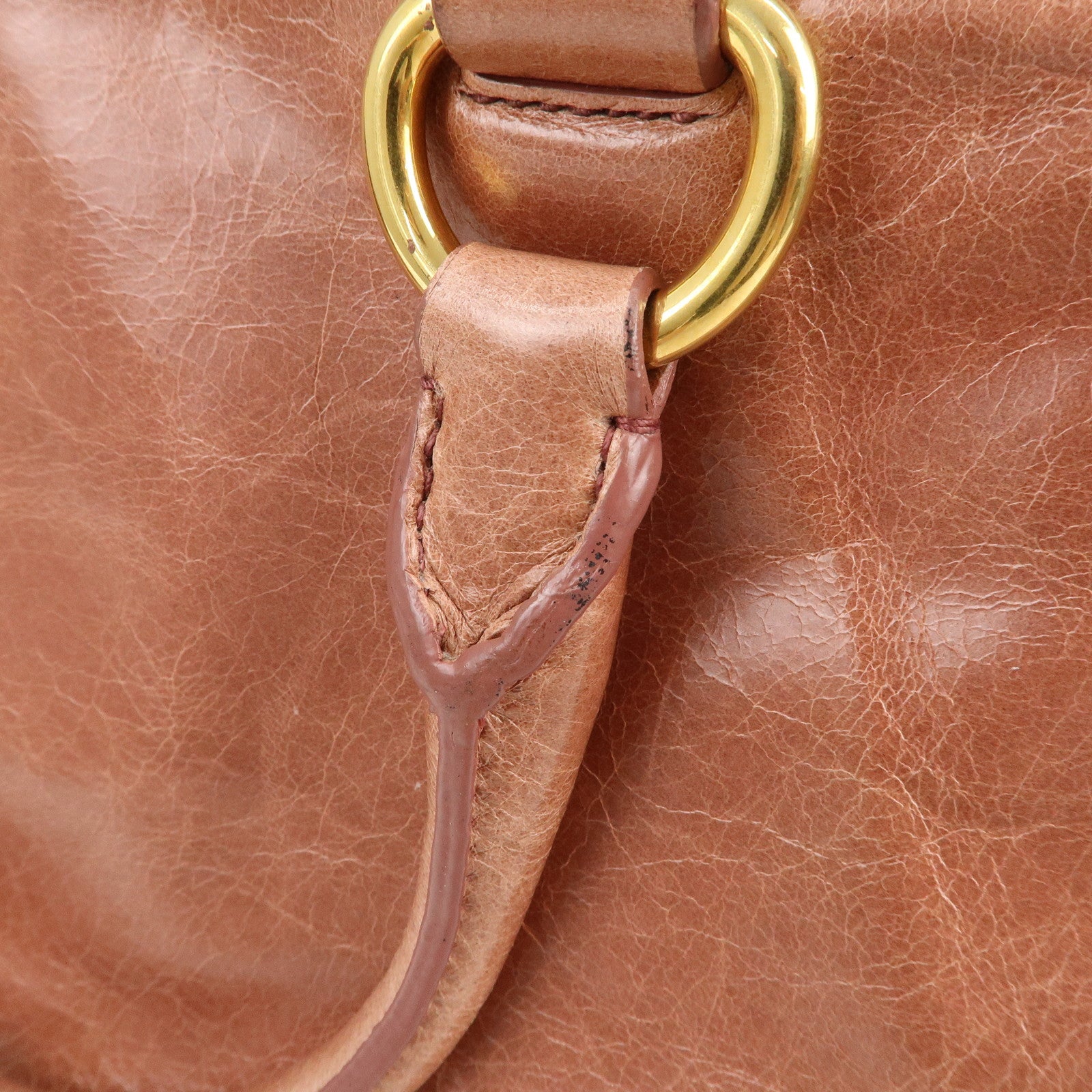 PRADA Logo Leather 2Way Bag Shoulder Bag Hand Bag Pink