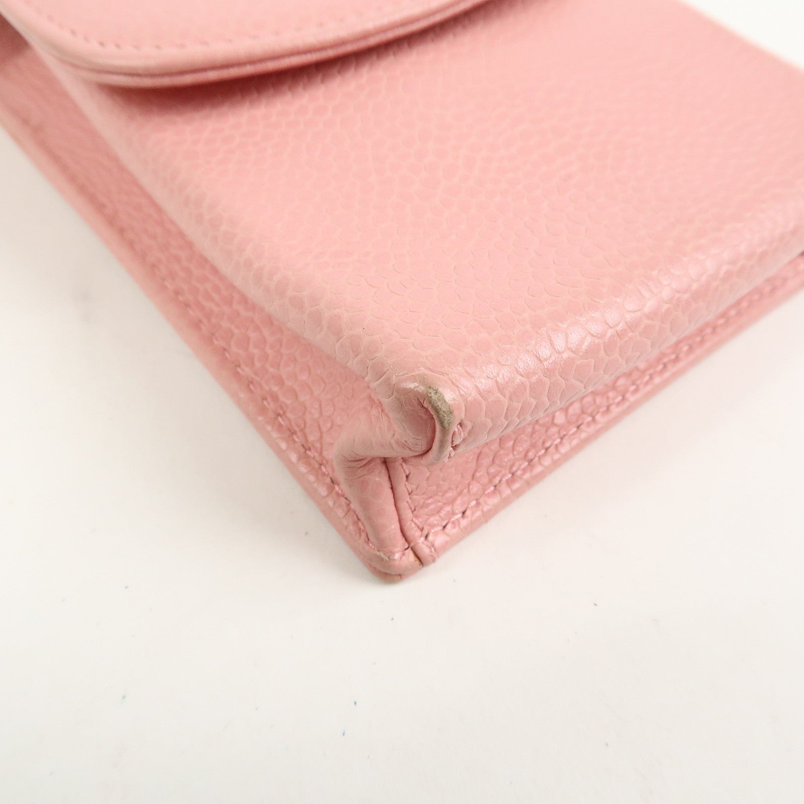CHANEL COCO Mark Caviarskin Cigarette Case Pink
