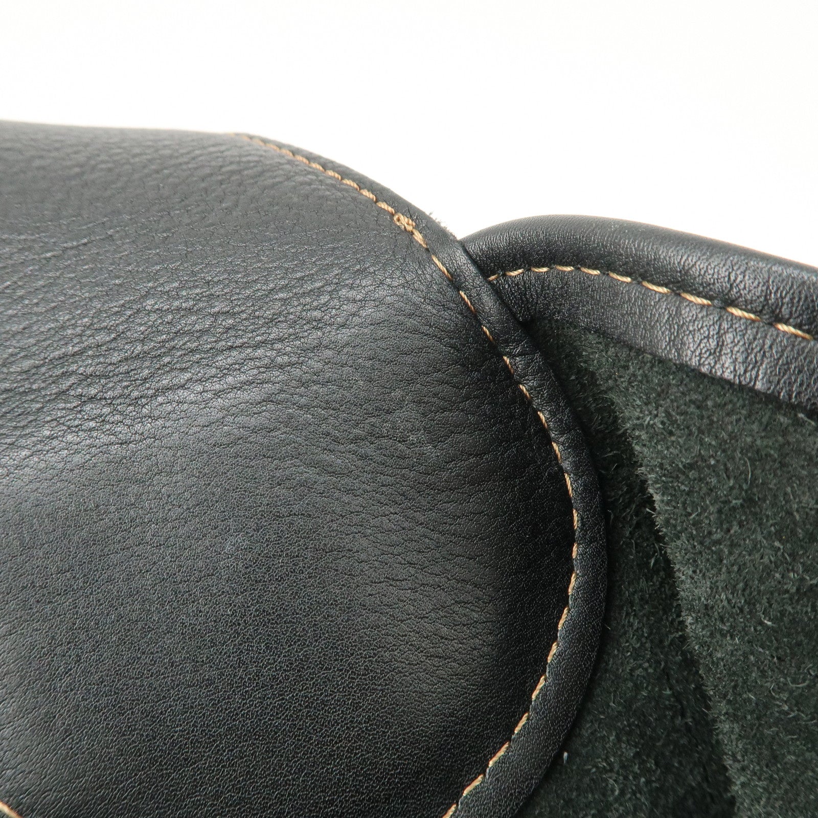 LOEWE Anton Leather Shoulder Bag Cross Body Bag Black Used