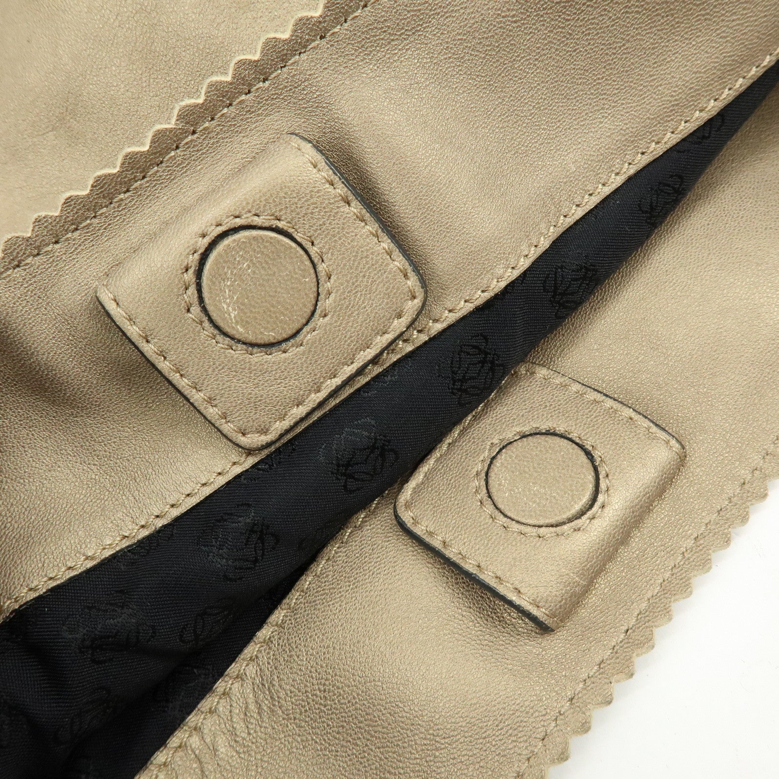 LOEWE Anagram Viento Nappa Leather Tote Bag Shoulder Bag Gold