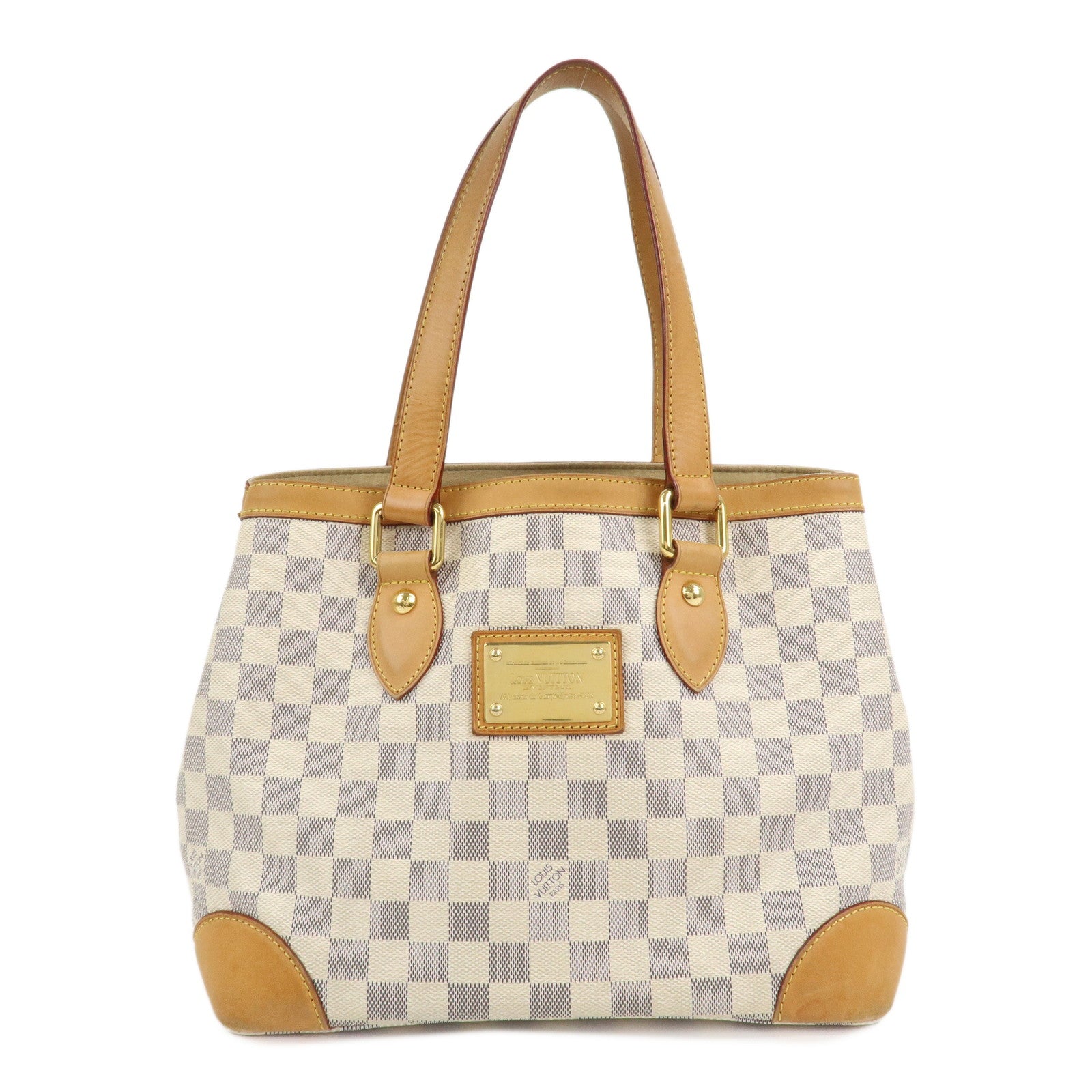 Louis Vuitton Damier Azur Hampstead PM Hand Bag Ivory N51207