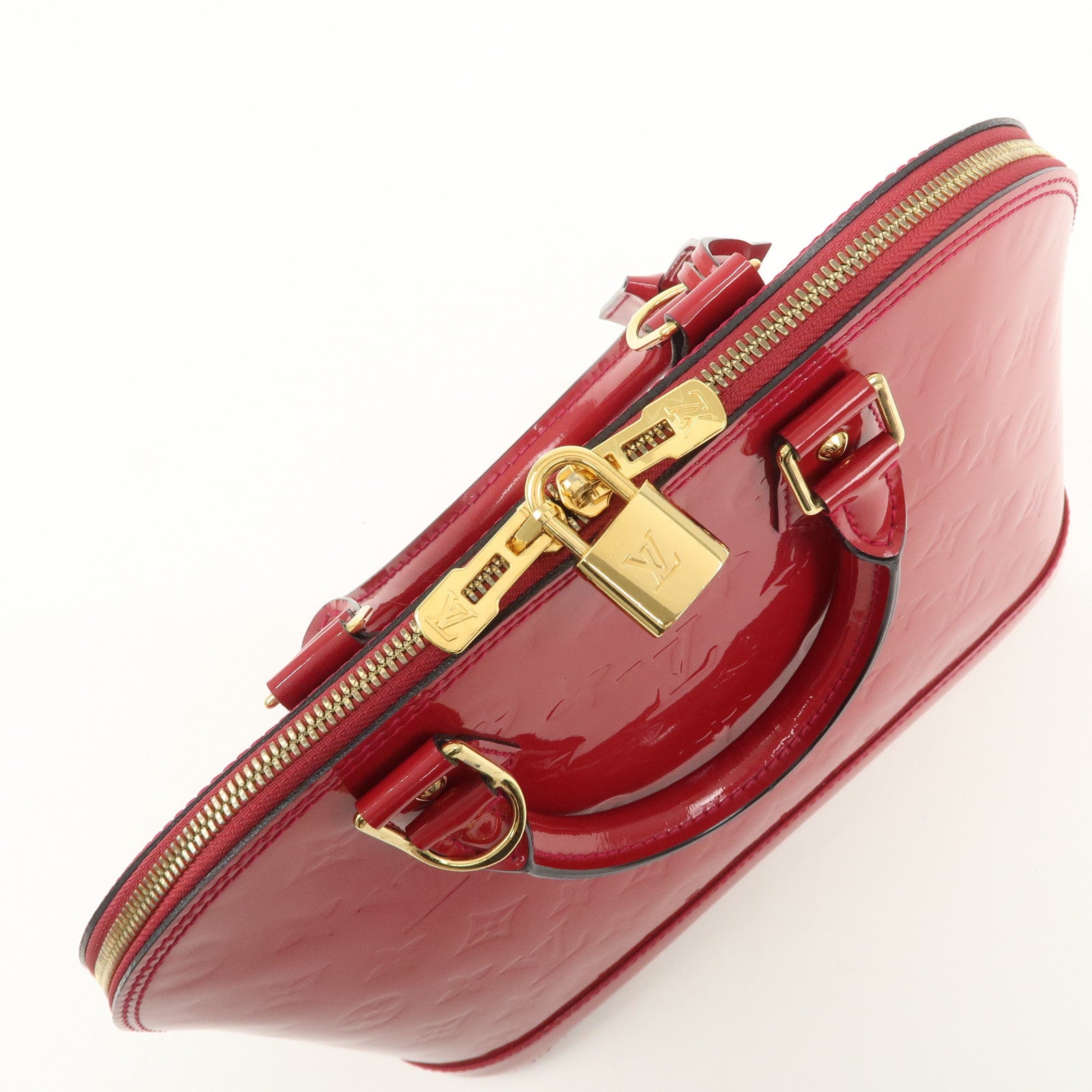 Louis Vuitton Monogram Vernis Alma PM Hand Bag Rose Indien M91770 Used