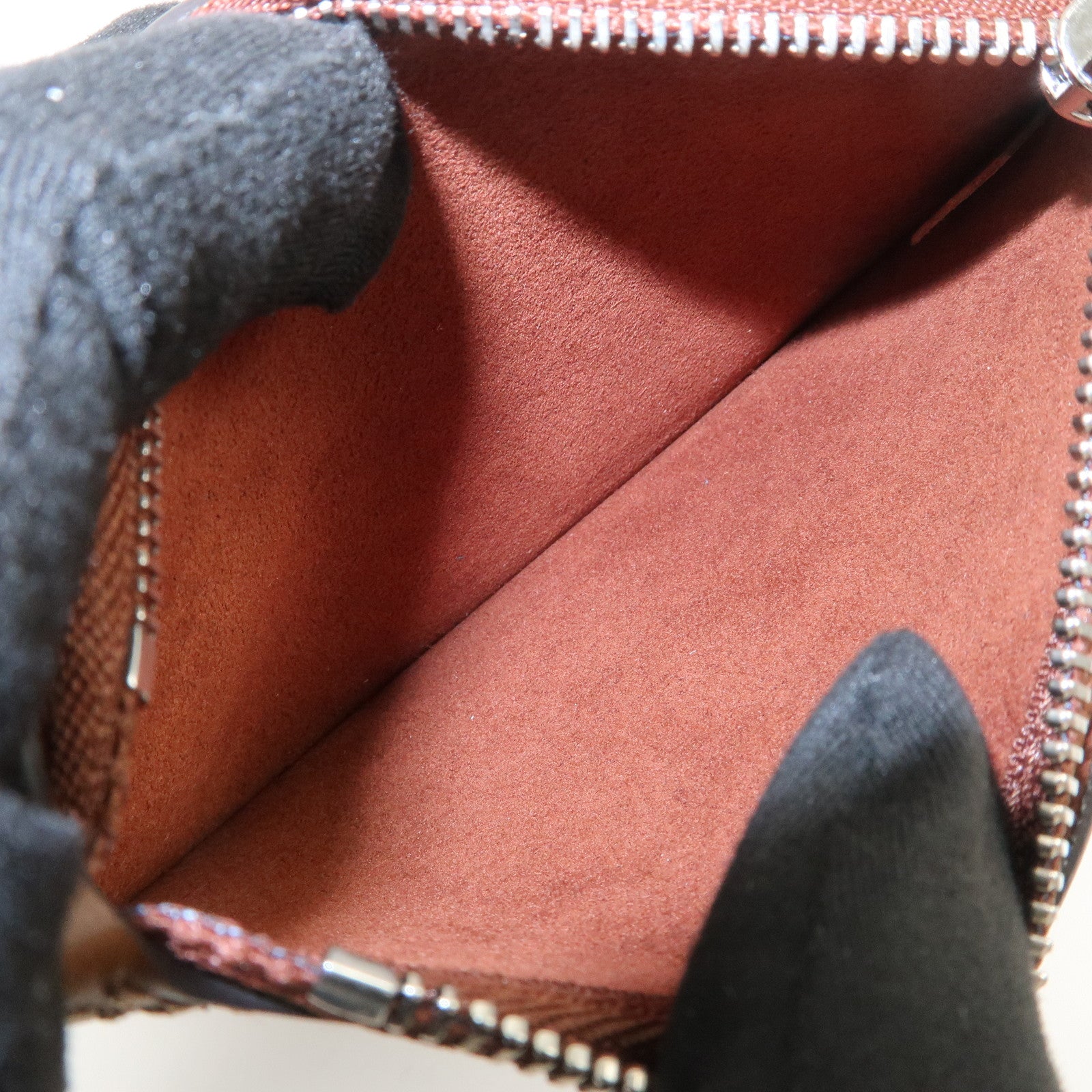 Louis Vuitton Mahina Leather Pouch for Hina PM Brown Used