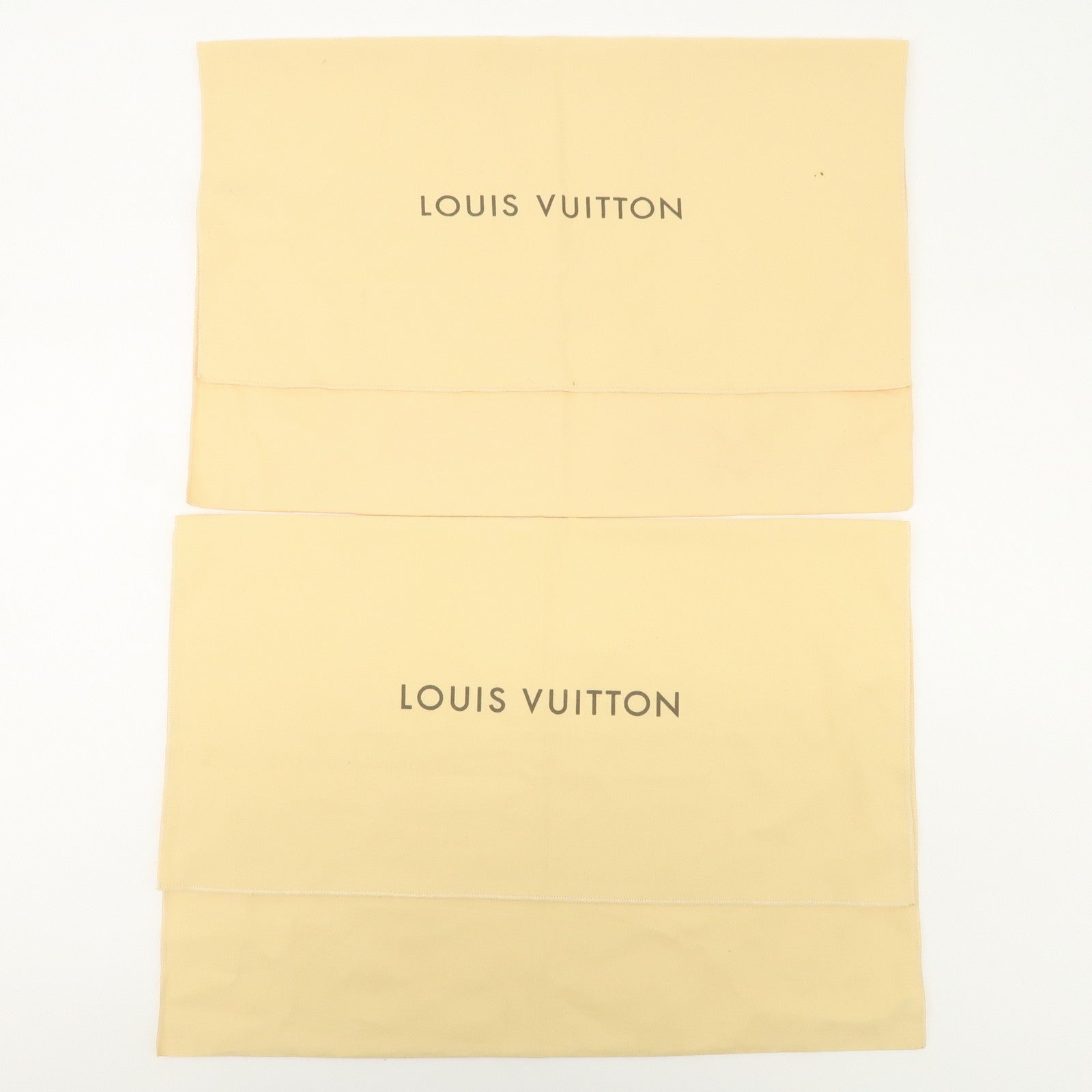 Louis Vuitton LV Logo Set Of 11Dust Bag Storage Bag Flap Style Beige Used