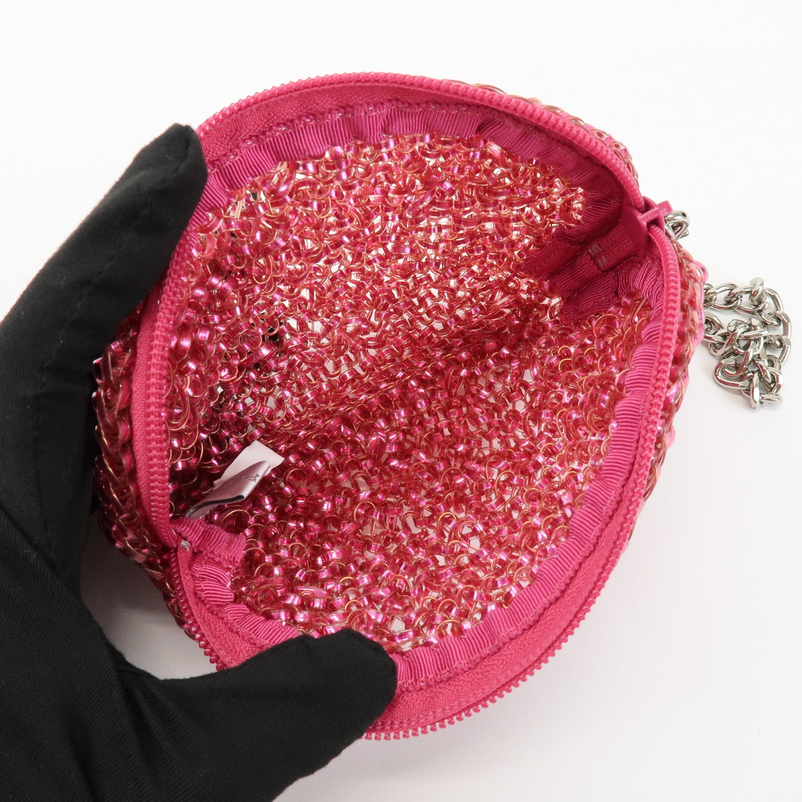 ANTEPRIMA Logo PVC Pouch Bag Cosmetic Pouch Pink