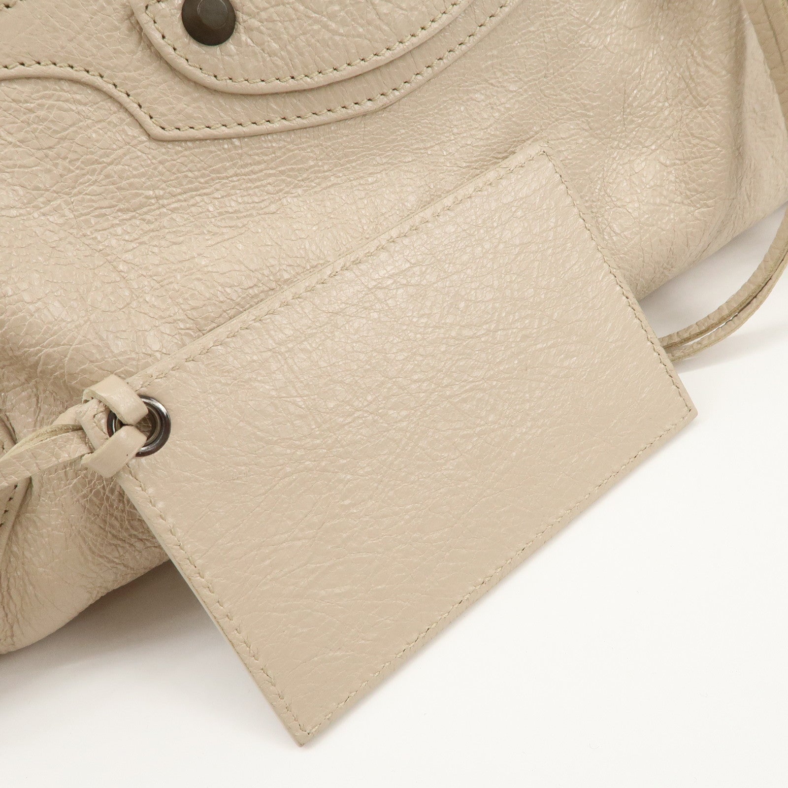 BALENCIAGA Classic City Leather 2Way Bag Shoulder Bag Beige 505550 Used