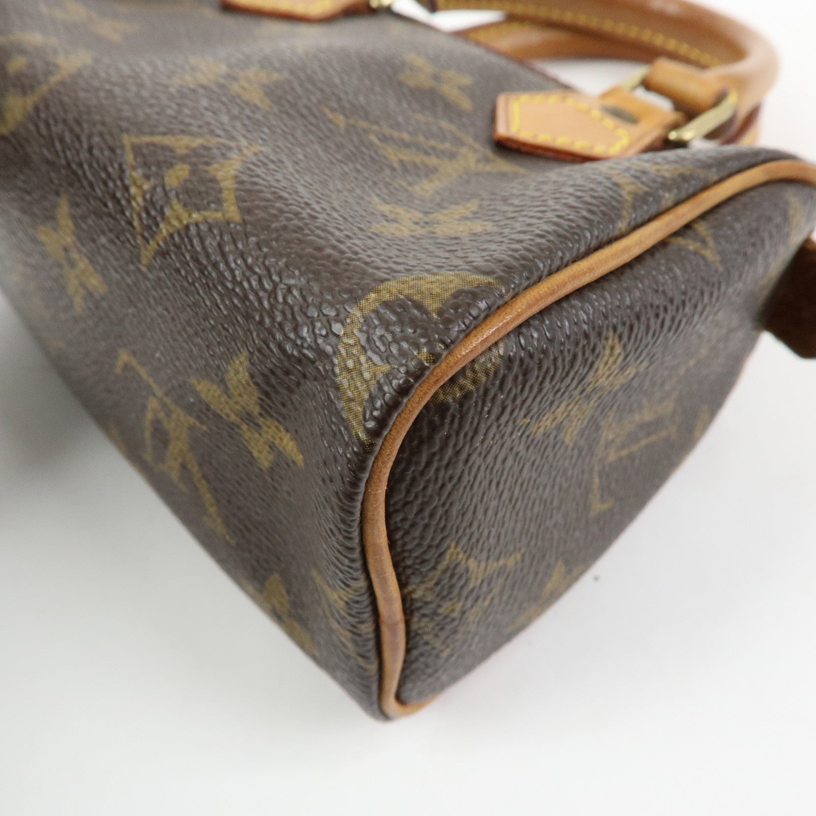 Louis Vuitton Monogram Mini Speedy Hand Bag Brown M41534