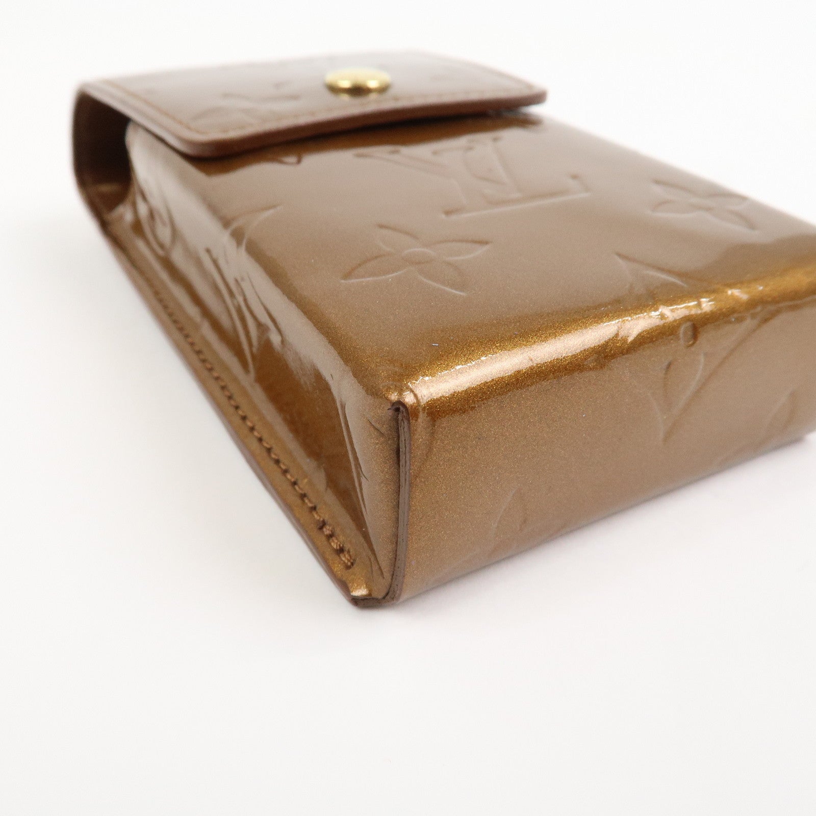 Louis Vuitton Monogram Vernis Leather Cigarette Case Bronze M91156