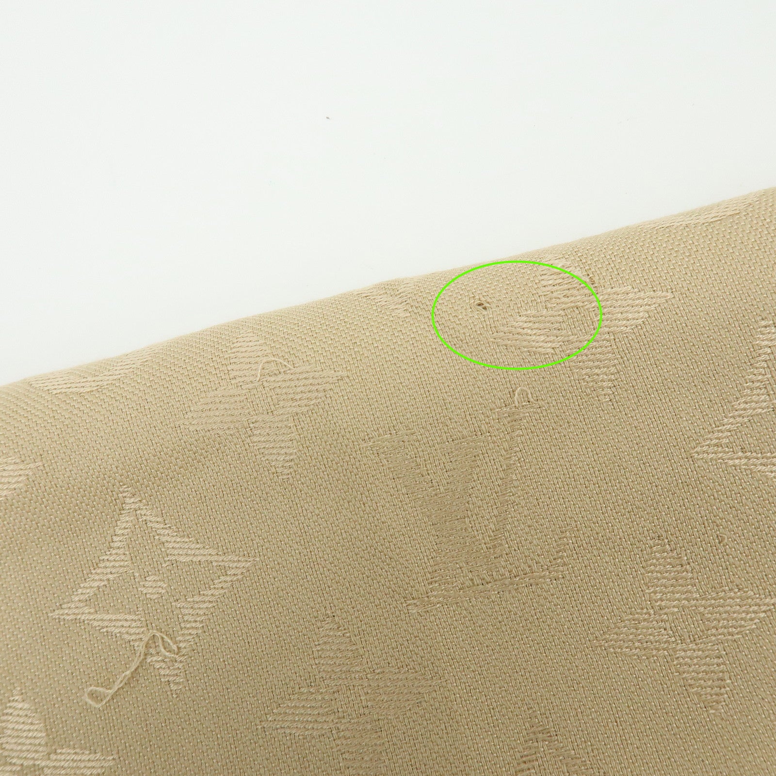 Louis Vuitton Monogram Silk Wool Scarf Shawl Beige