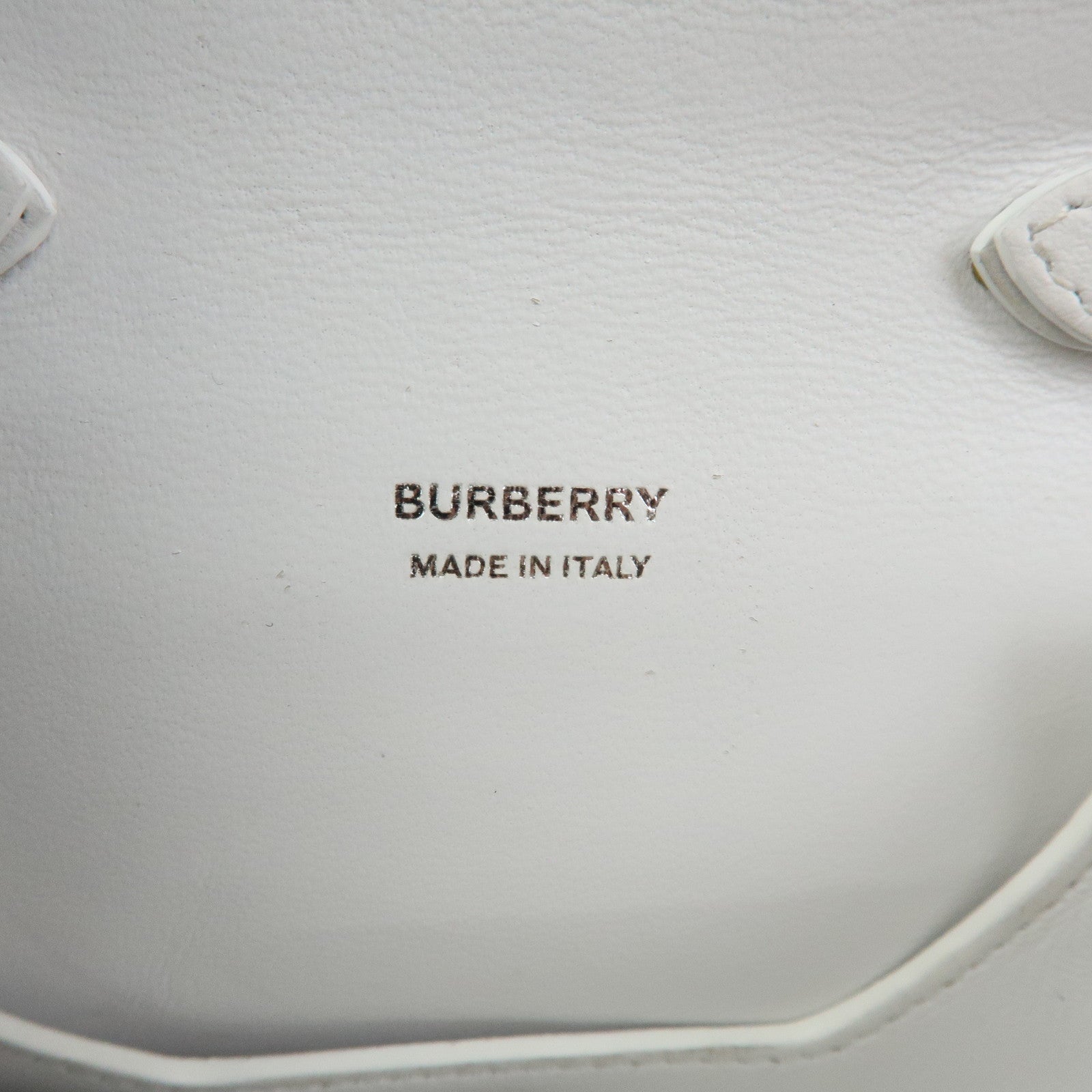 BURBERRY Leather Shoulder Bag Crossbody Bag White