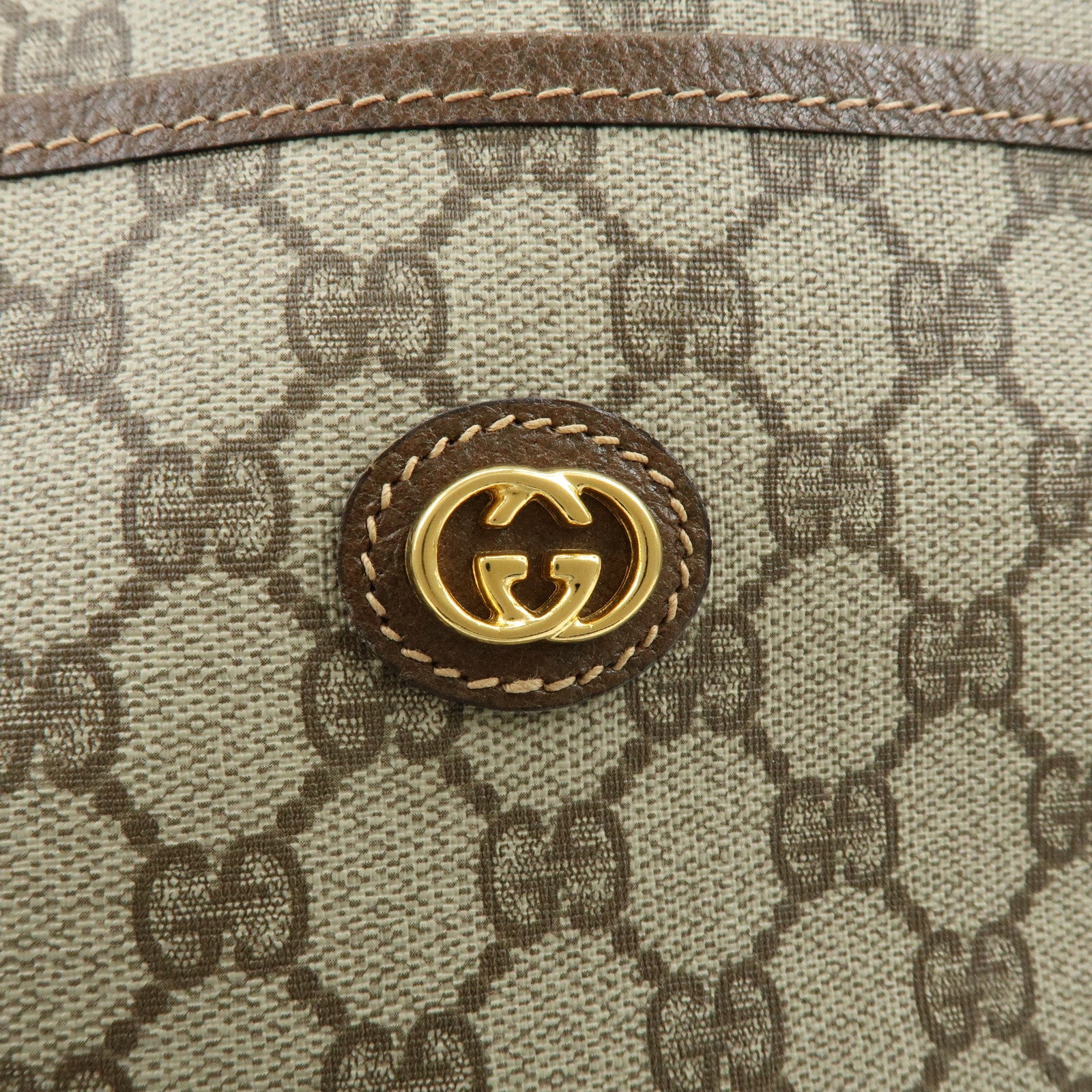GUCCI Sherry Interlocking G GG Supreme Tote Bag Beige 012・39・6211