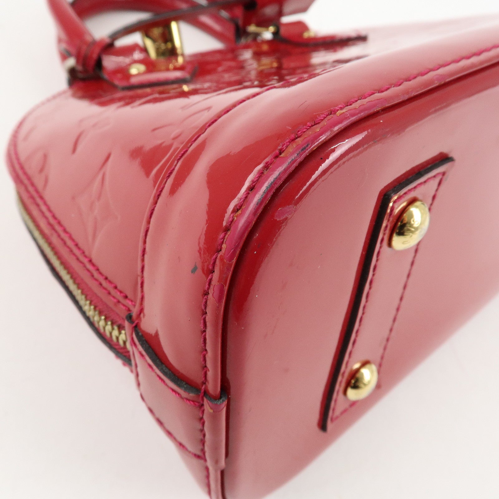 Louis Vuitton Monogram Vernis Alma BB 2Way Bag Rose Indien M91771 Used