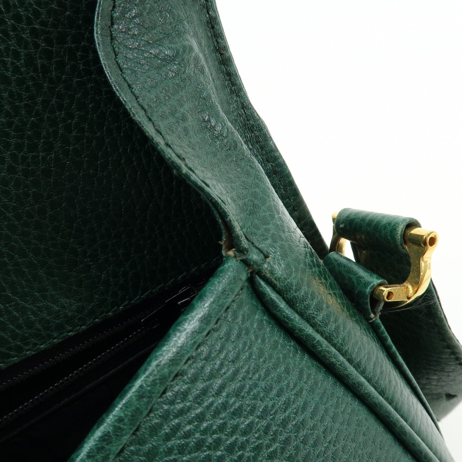 Cartier Must de Cartier Leather Flap Shoulder Bag Green