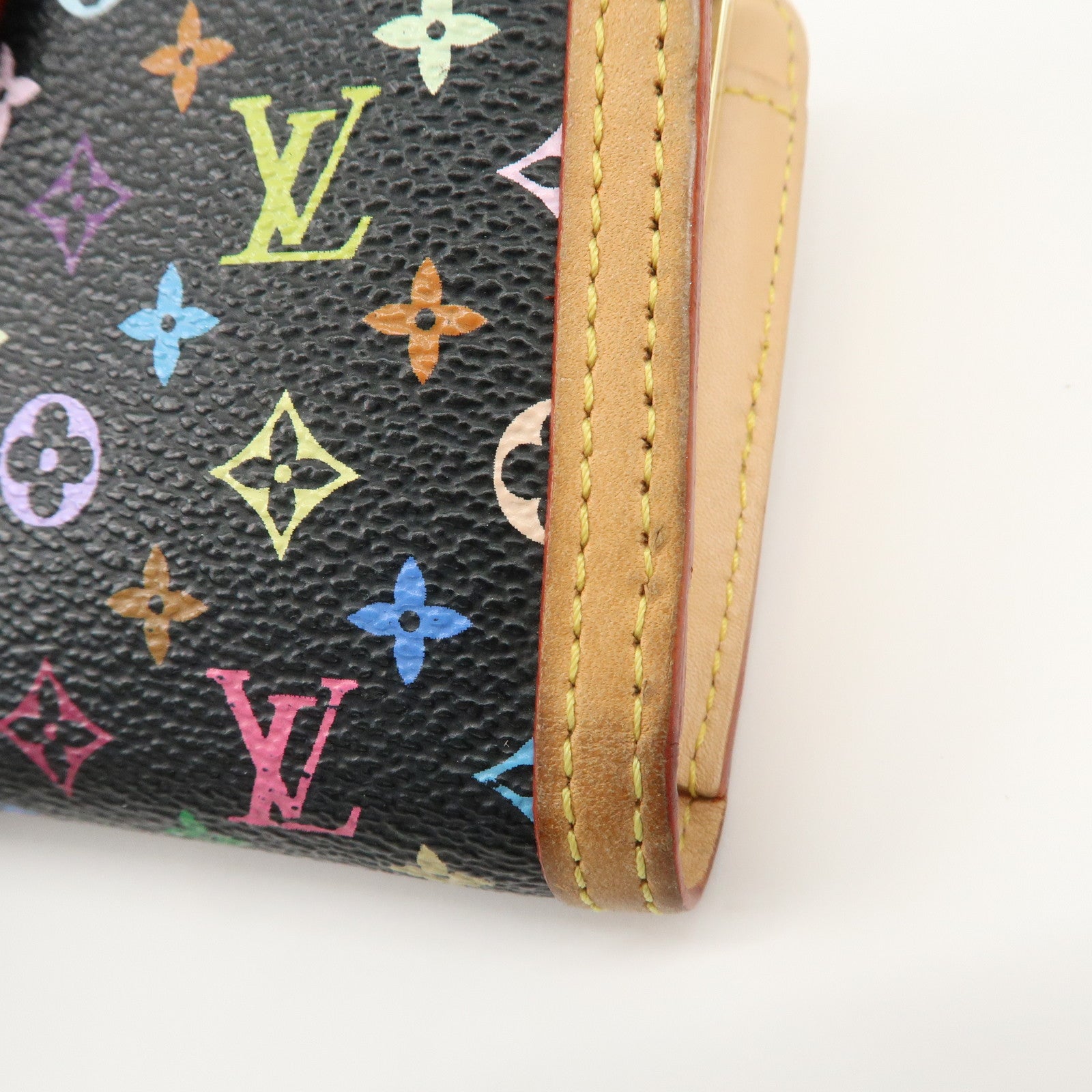 Louis Vuitton Monogram Multicolor Portefeuille Billets Viennois Wallet Noir M92988 Used