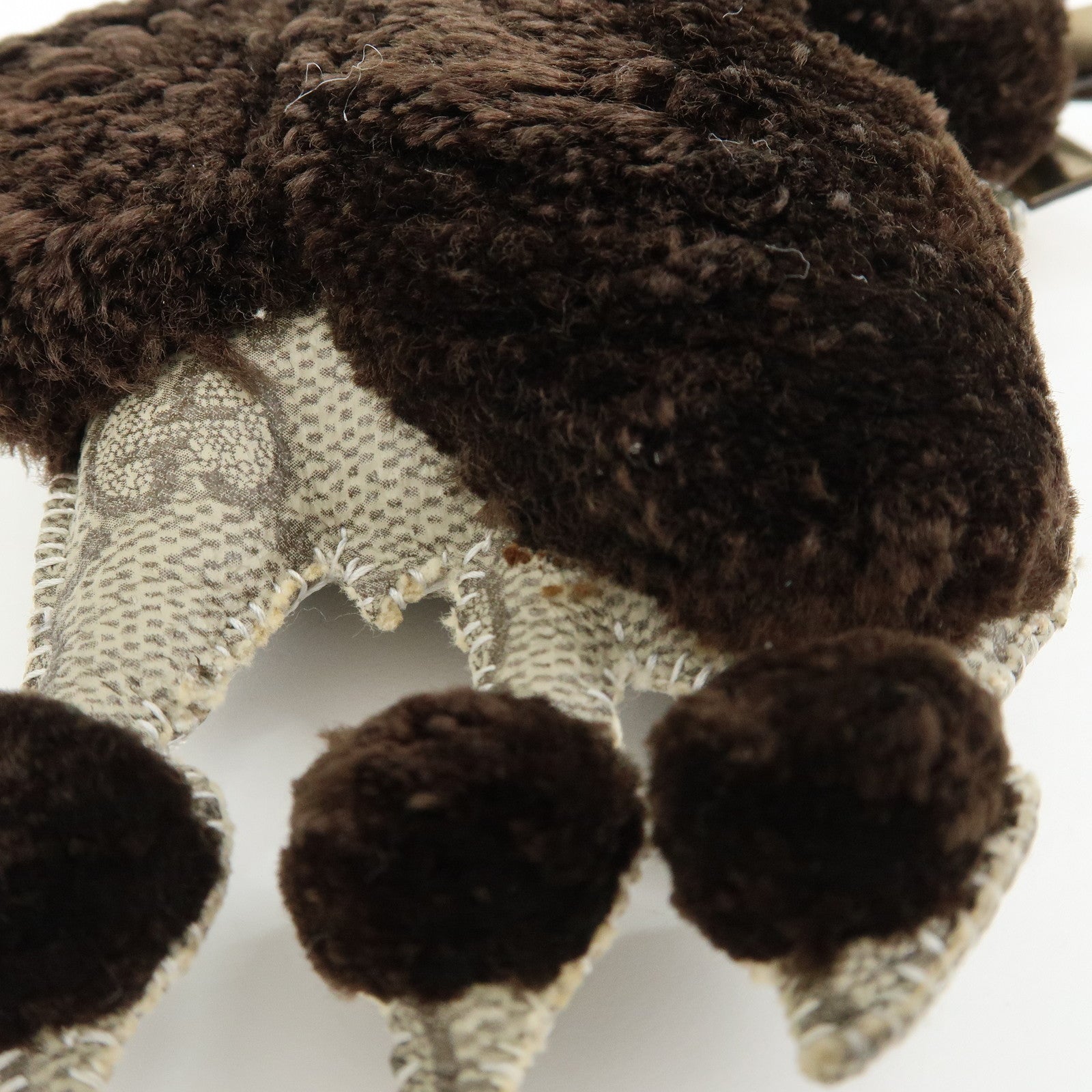 GUCCI Gucciori GG Supreme Leather Toy Poodle Lulu Bag Charm Brown