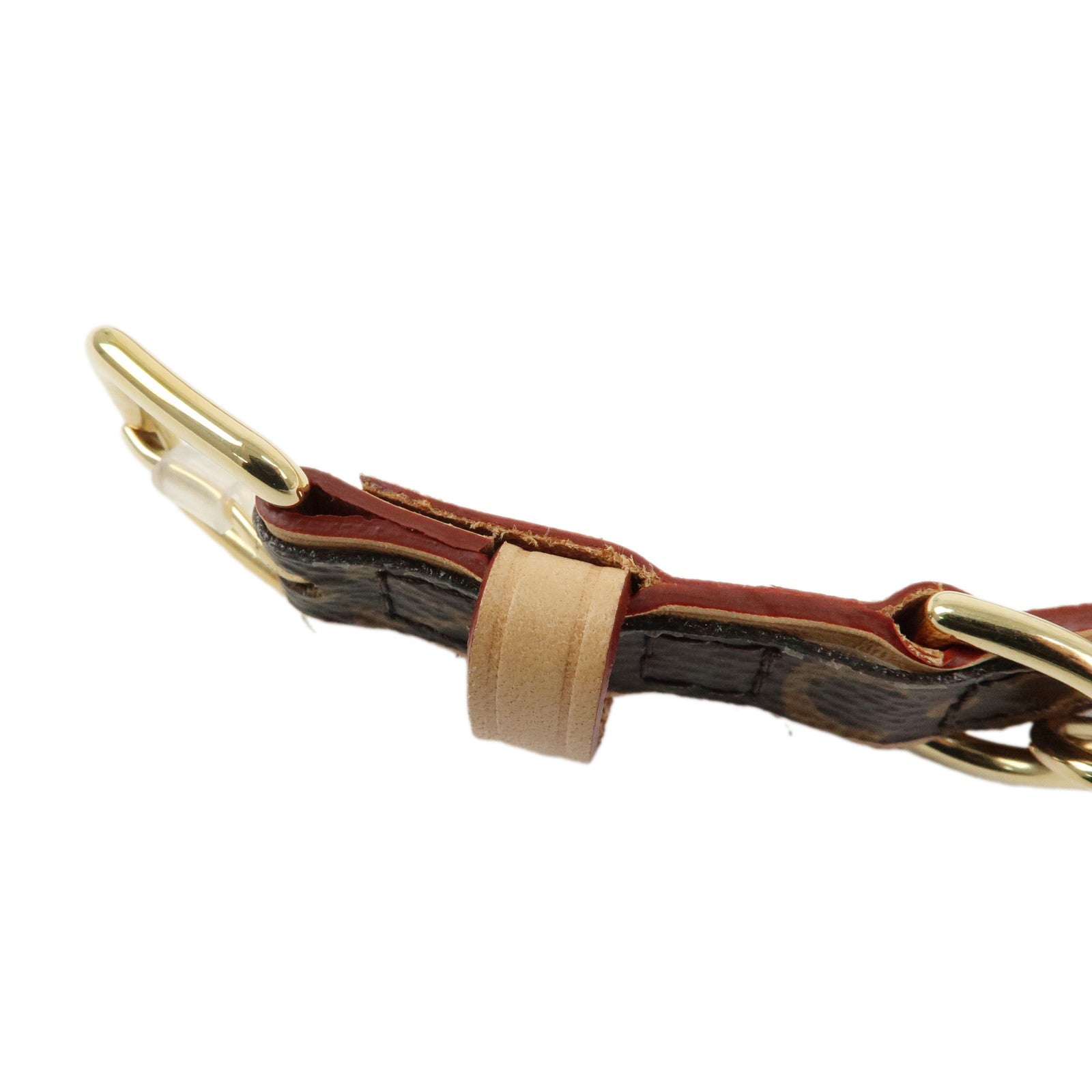 Louis Vuitton Monogram Canvas Leather Dog Collar Brown M80340