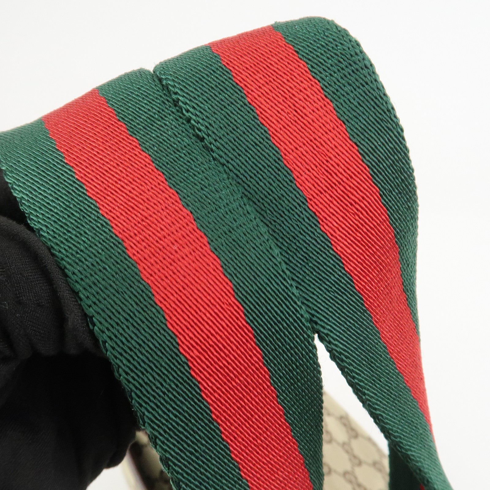 GUCCI Sherry GG Canvas Leather Tote Bag Shoulder Bag Brown 145758