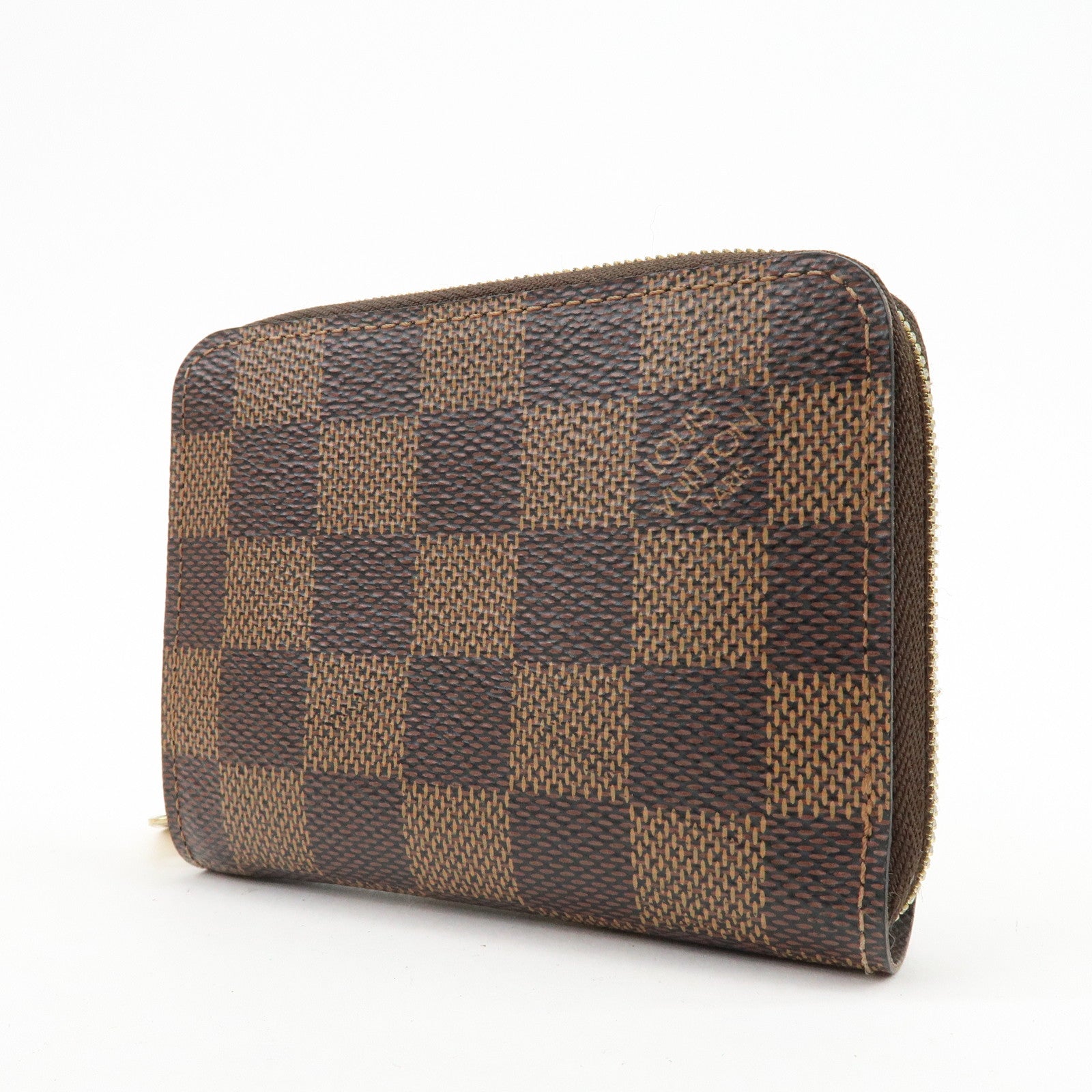 Louis Vuitton Damier Zippy Coin Case Wallet Brown N63070