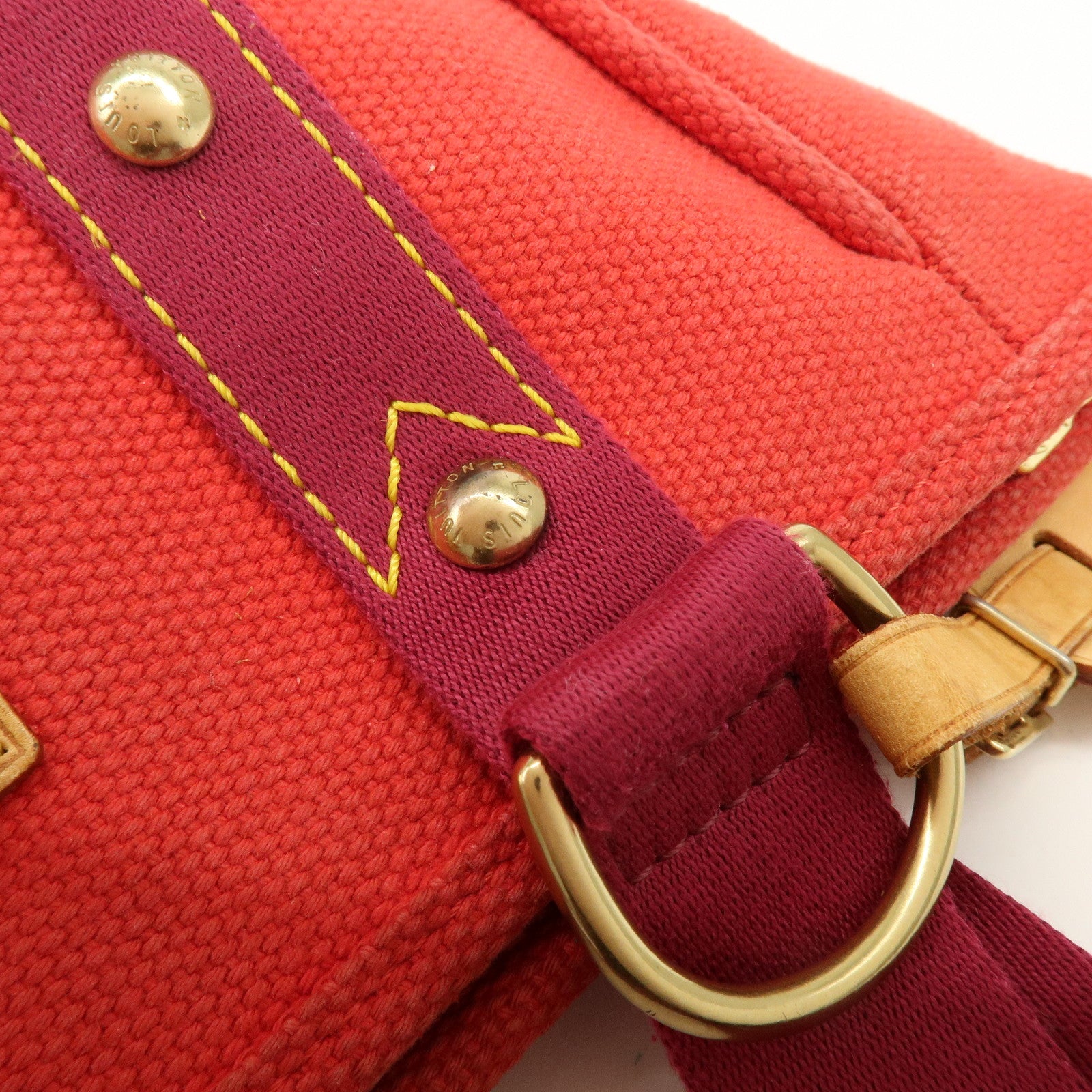 Louis Vuitton Antigua Cabas MM Tote Bag Hand Bag Rouge M40034