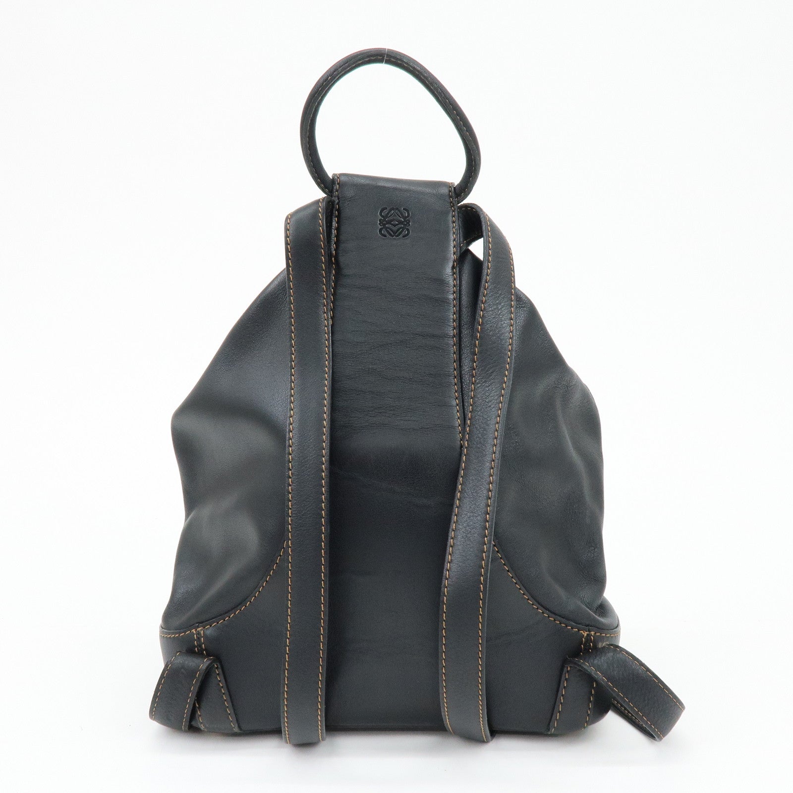 LOEWE Anton Leather Backpack Rucksuck Black