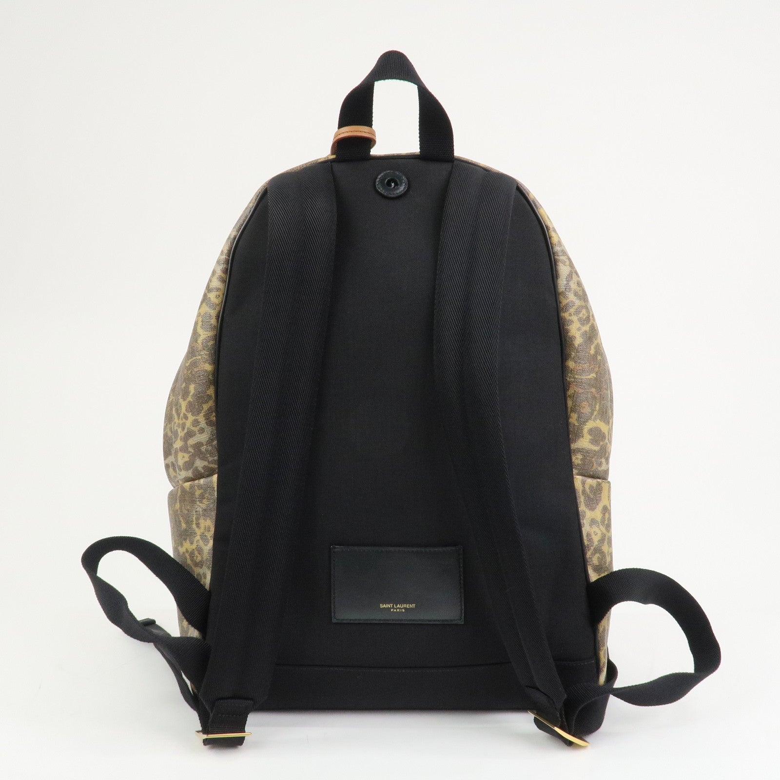 SAINT LAURENT PARIS PVC Leather Backpack Rucksuck Animal 534967