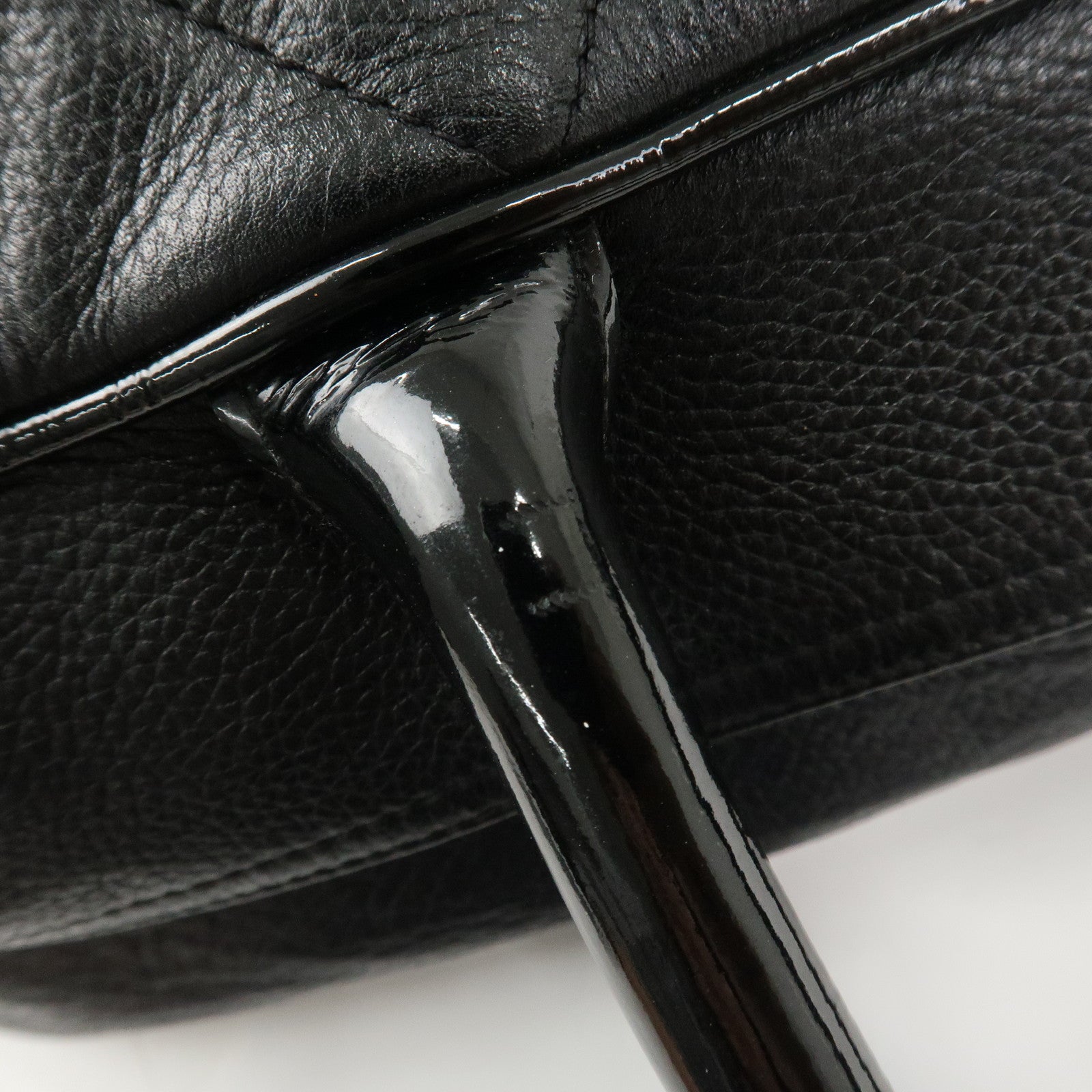 CHANEL Matelasse Leather Boston Bag Bowling Bag Black A15685