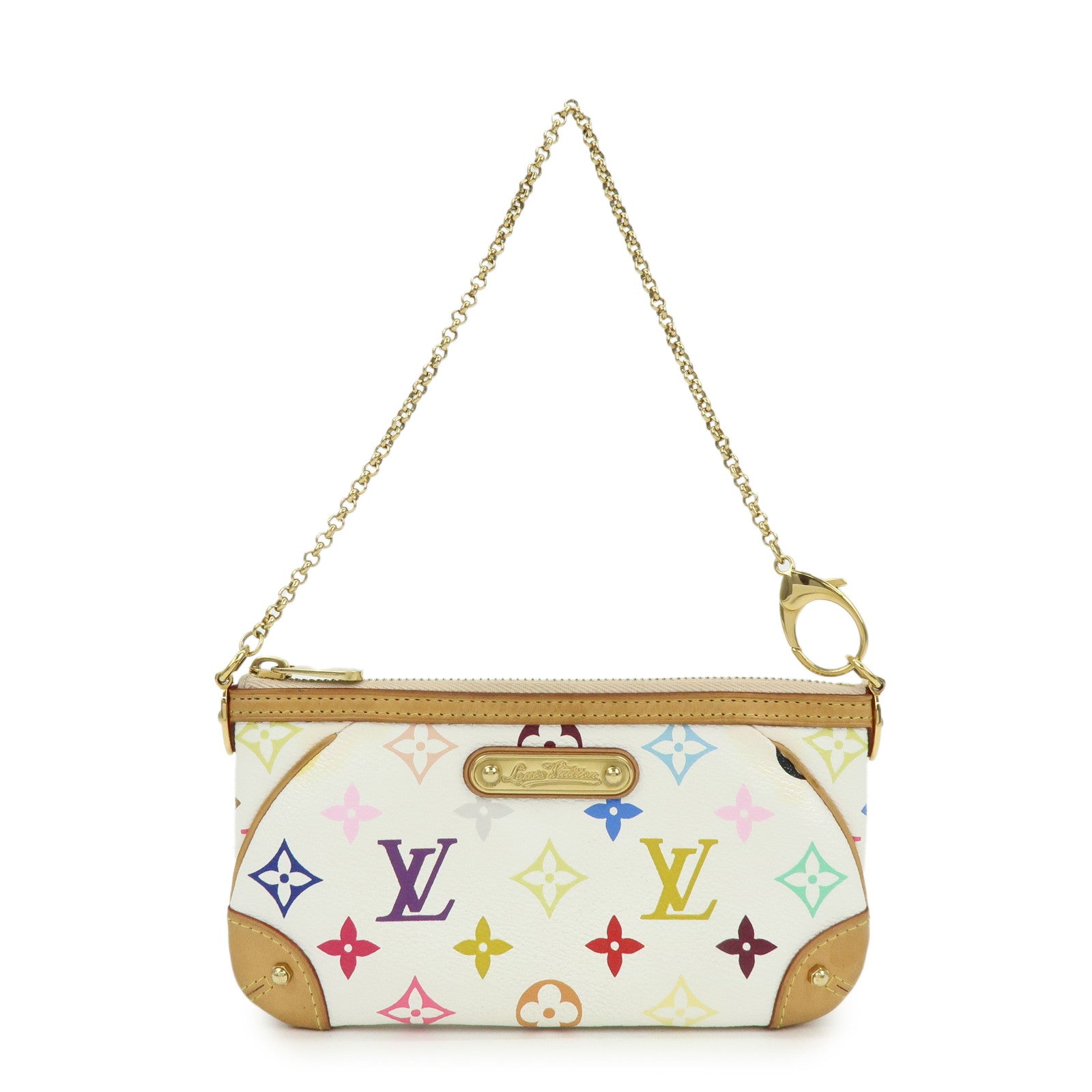 Louis Vuitton Monogram Multicolor Pochette Milla MM Blanc M60096