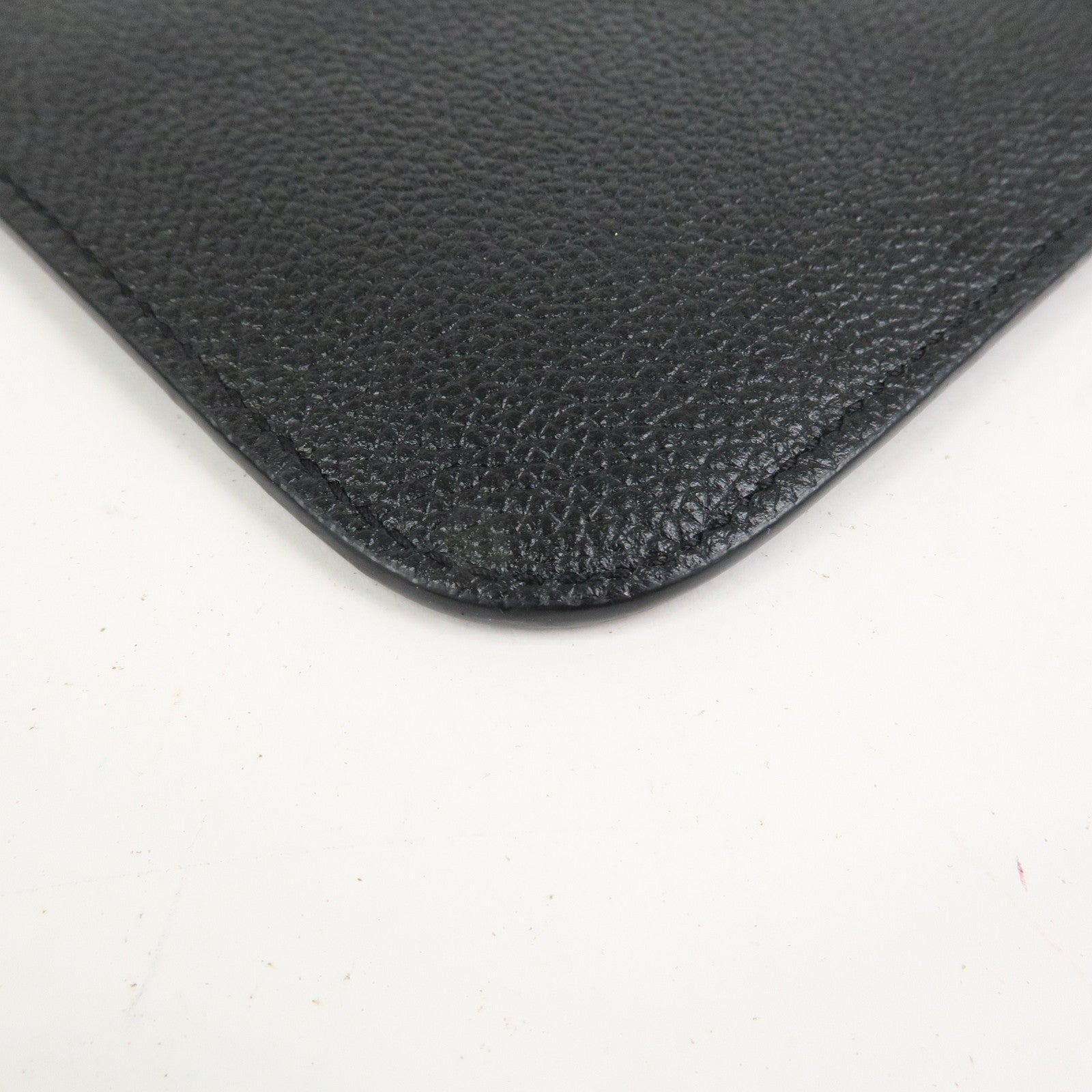 BALENCIAGA Everyday Leather Clutch Bag Flat Pouch Black 655605