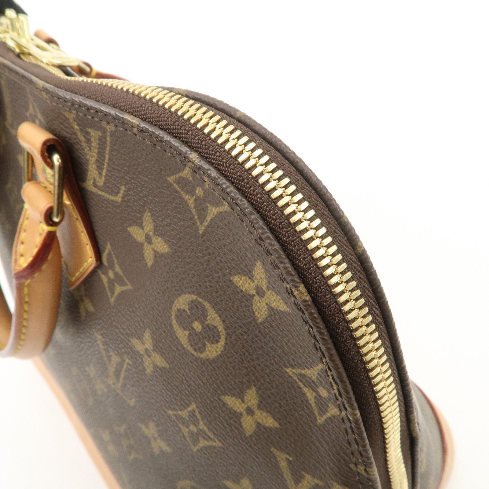Louis Vuitton Monogram Canvas Alma Hand Bag Brown M51130 Used