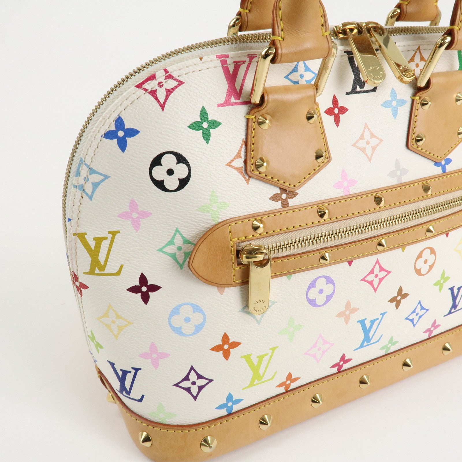 Louis Vuitton Monogram Alma PM Hand Bag Blanc Multicolor M92647 Used