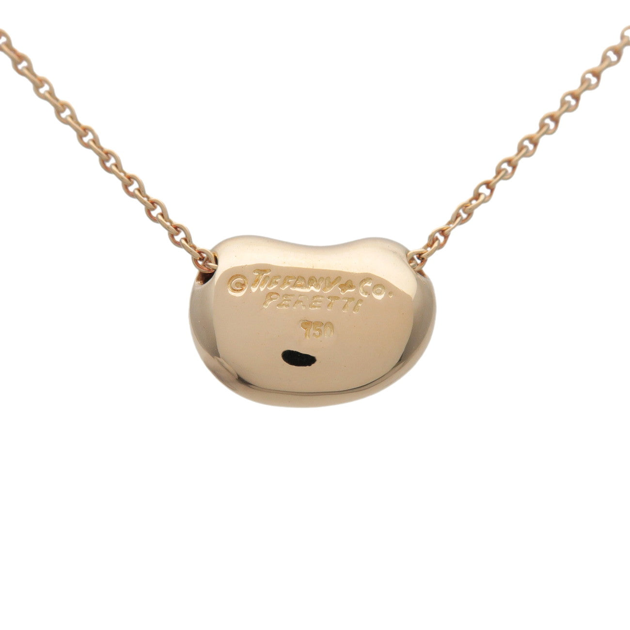 Tiffany & Co Bean Necklace Small K18 750YG Yellow Gold