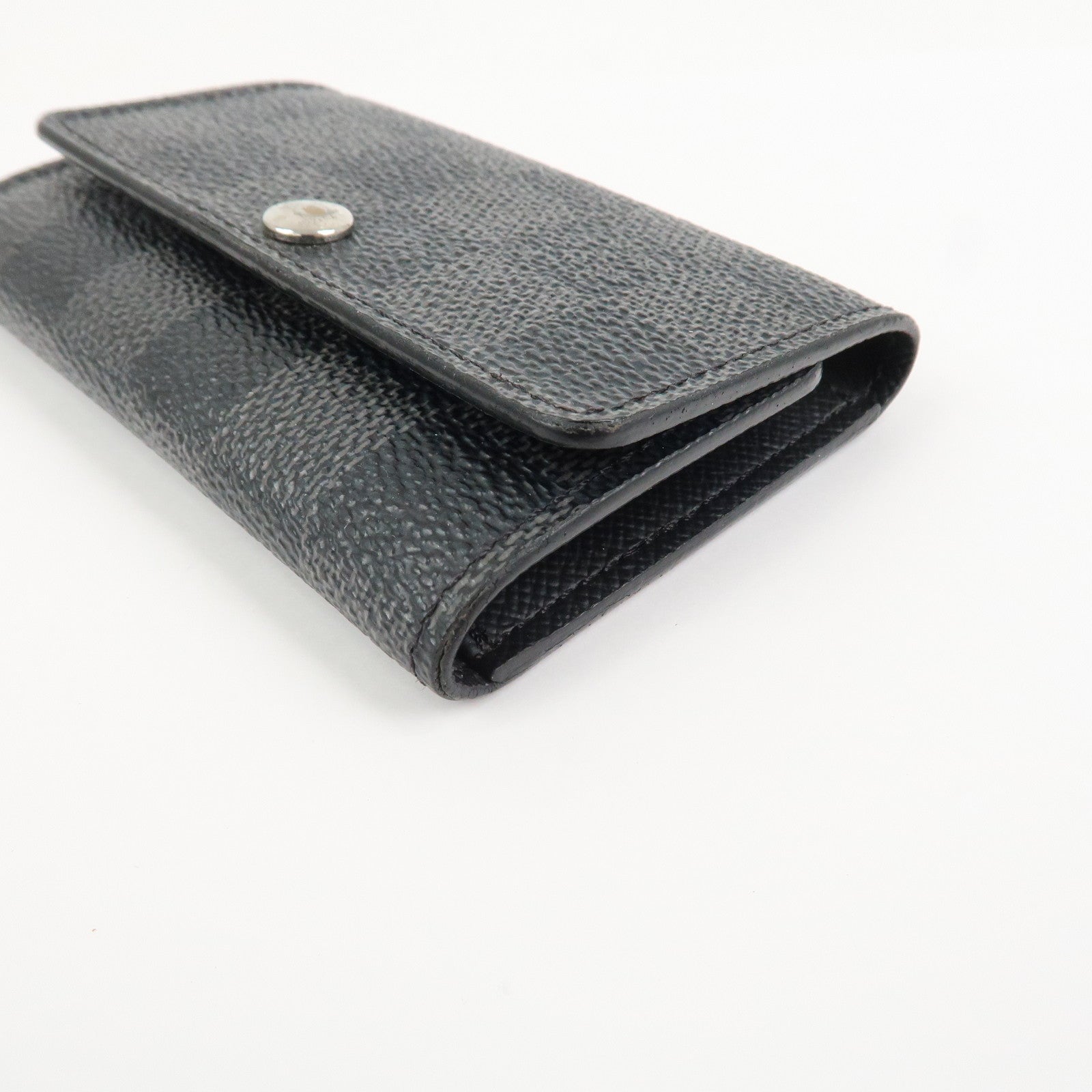 Louis Vuitton Damier Graphite Multicle 6 Key Case Gray Black N62662