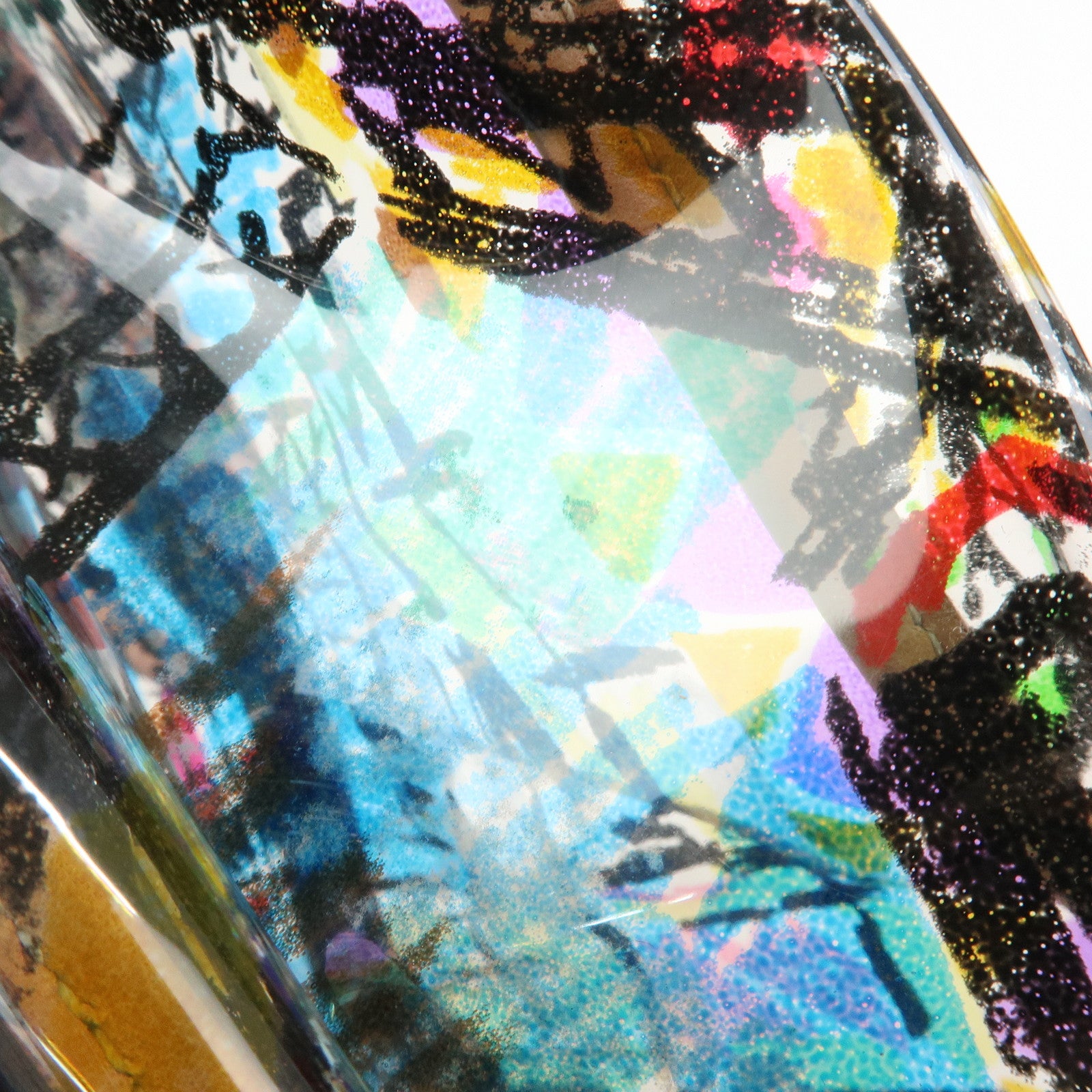 PRADA Venetian Print PVC Leather Tote Bag Clear Multicolor BR2515