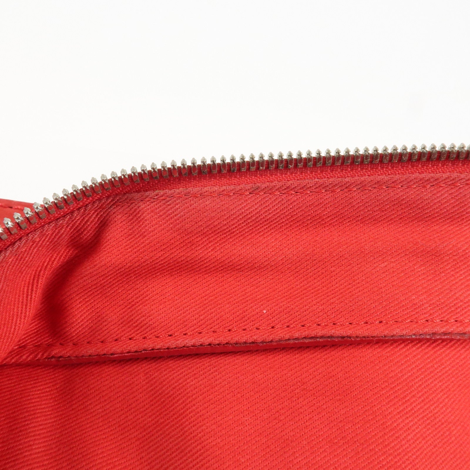 LOEWE Leather Tote Bag Shoulder Bag Hand Bag Red Used