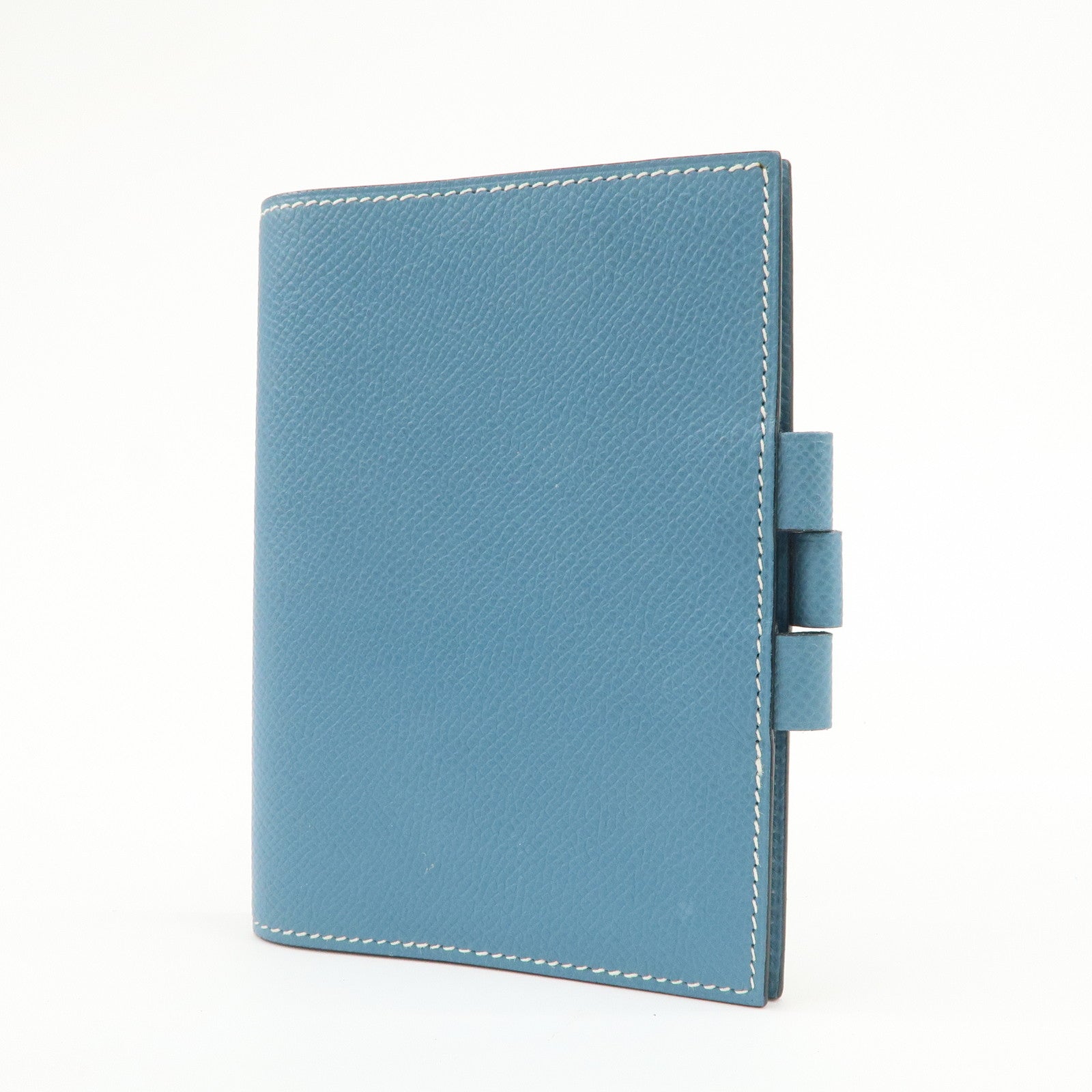 HERMES Agenda PM Veau Epsom Planner Cover □L Stamped Light Blue