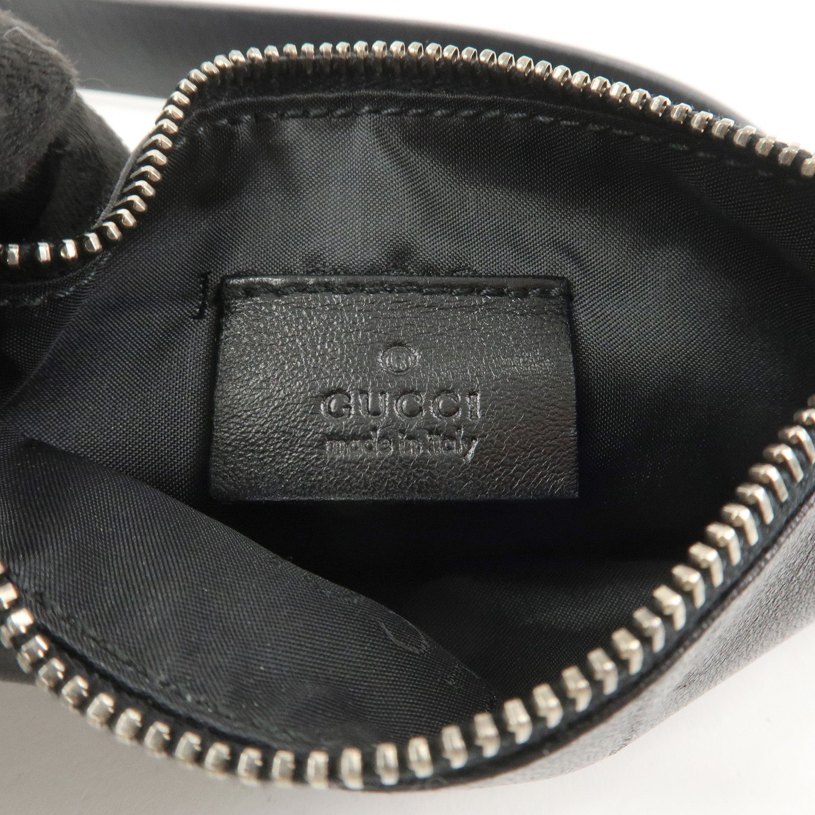GUCCI Leather Waist Pouch Body Bag Black 037.1312