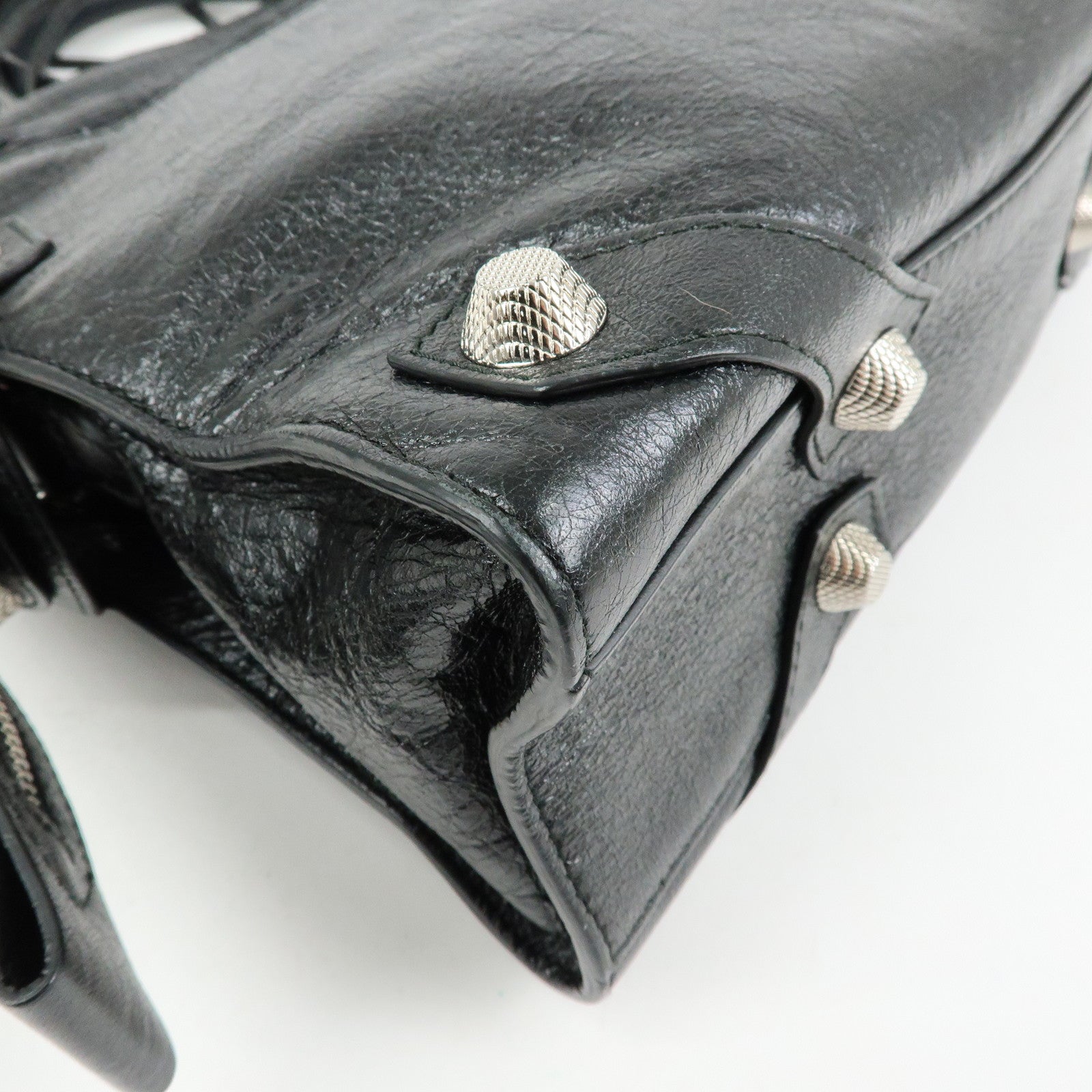 BALENCIAGA Padlock All Afternoon Mute City 2Way Bag Black 443698