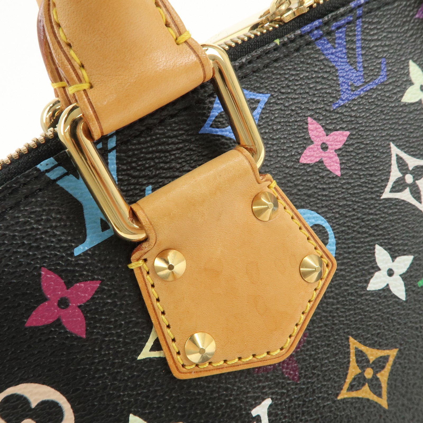 Louis Vuitton Monogram Multicolor Alma Hand Bag Noir M92646