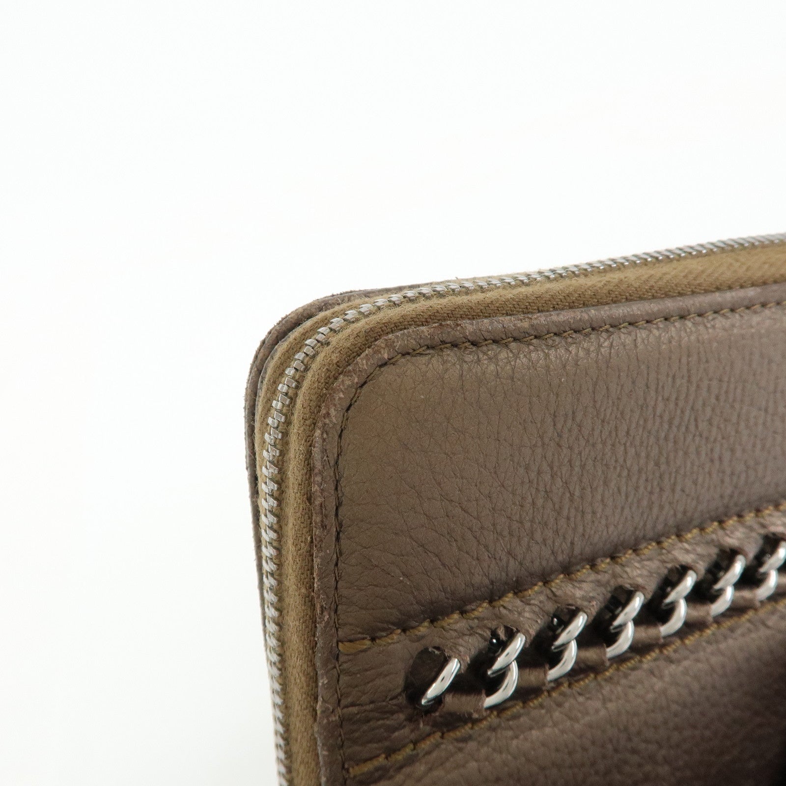 CHANEL COCO Mark Luxury Line Calf Leather Long Wallet Brown