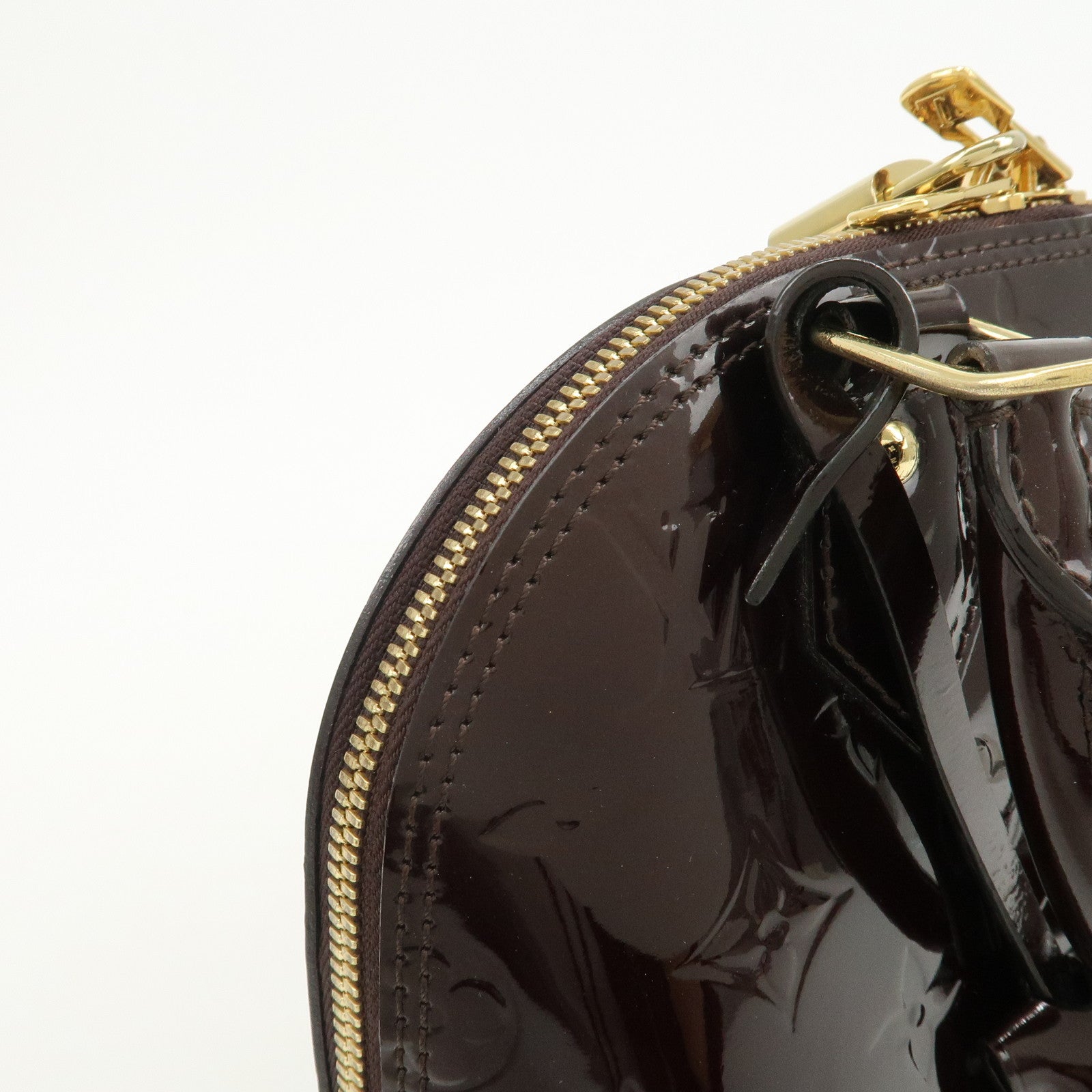 Louis Vuitton Monogram Vernis Alma BB 2Way Hand Bag Amarante M91678