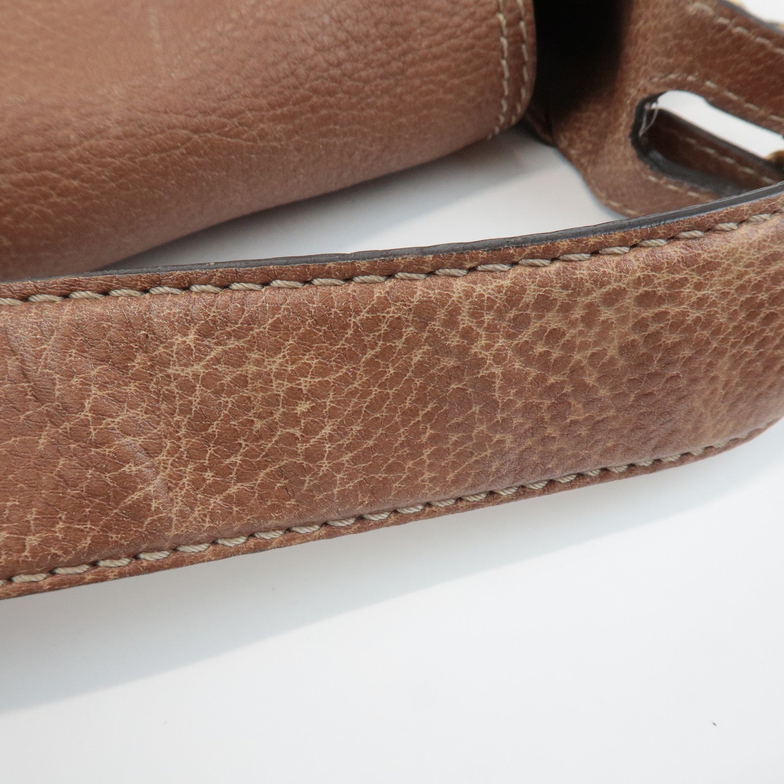 GUCCI New Pelham Leather 2Way Bag Shoulder Bag Brown 223955 Used