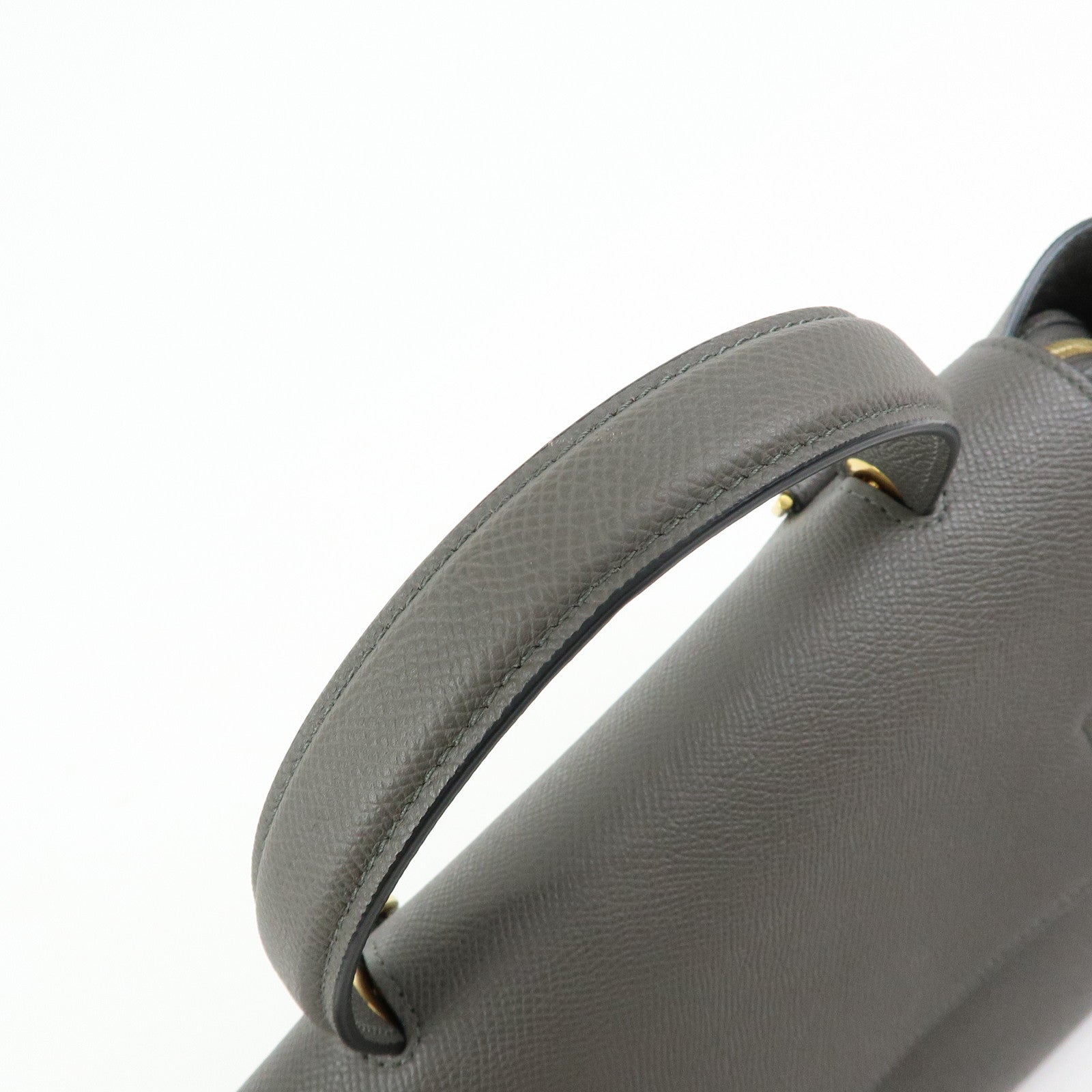 CELINE Micro Belt Bag Calf Leather 2WAY Bag Hand Bag Gray