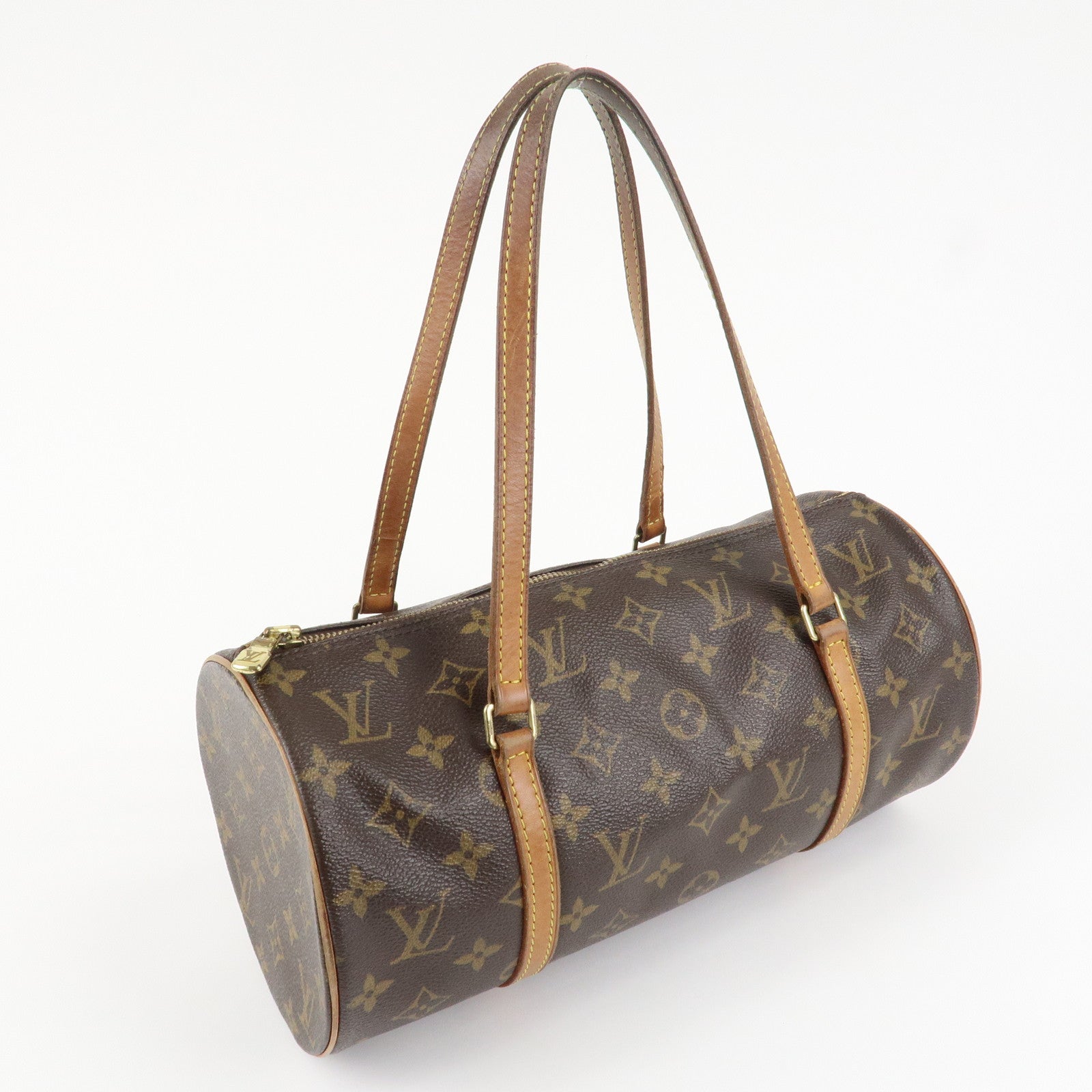 Louis Vuitton Monogram Papillon 30 Hand Bag Brown M51385 Used