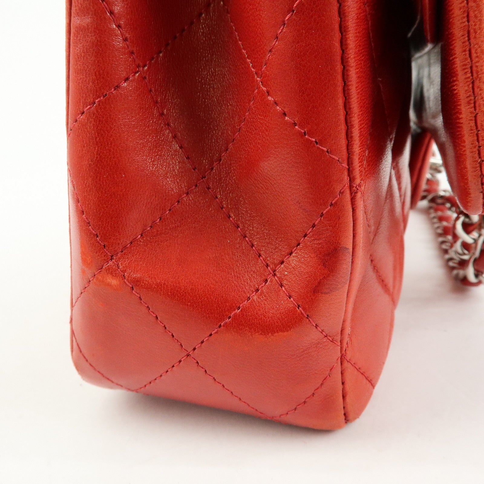 CHANEL COCO Mark Matelasse 25 Double Flap Chain Shoulder Bag A01112