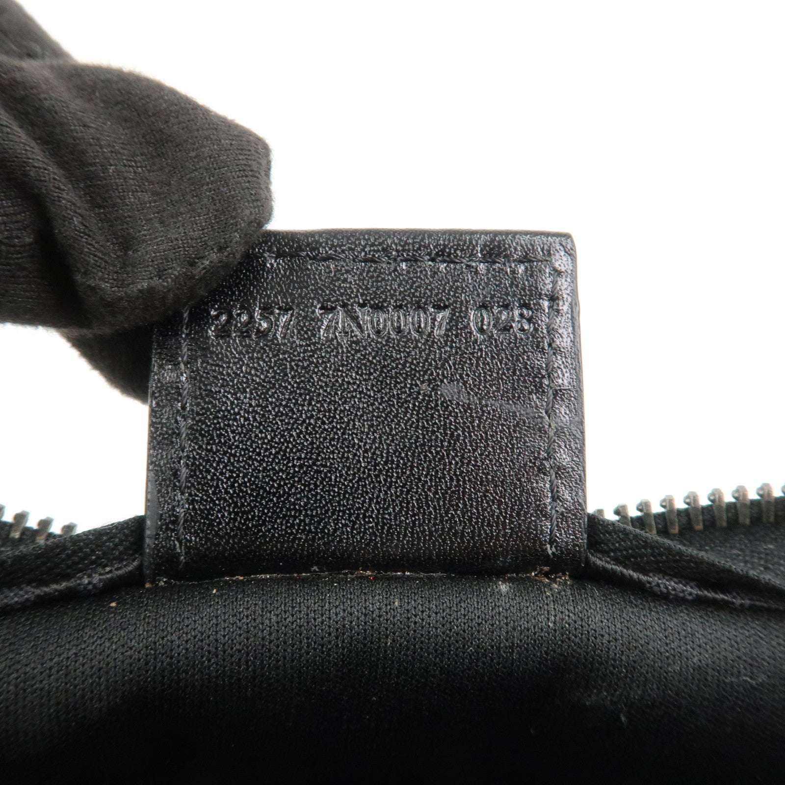 FENDI Zucchino Logo Canvas Cosmetic Pouch Black 7N0007