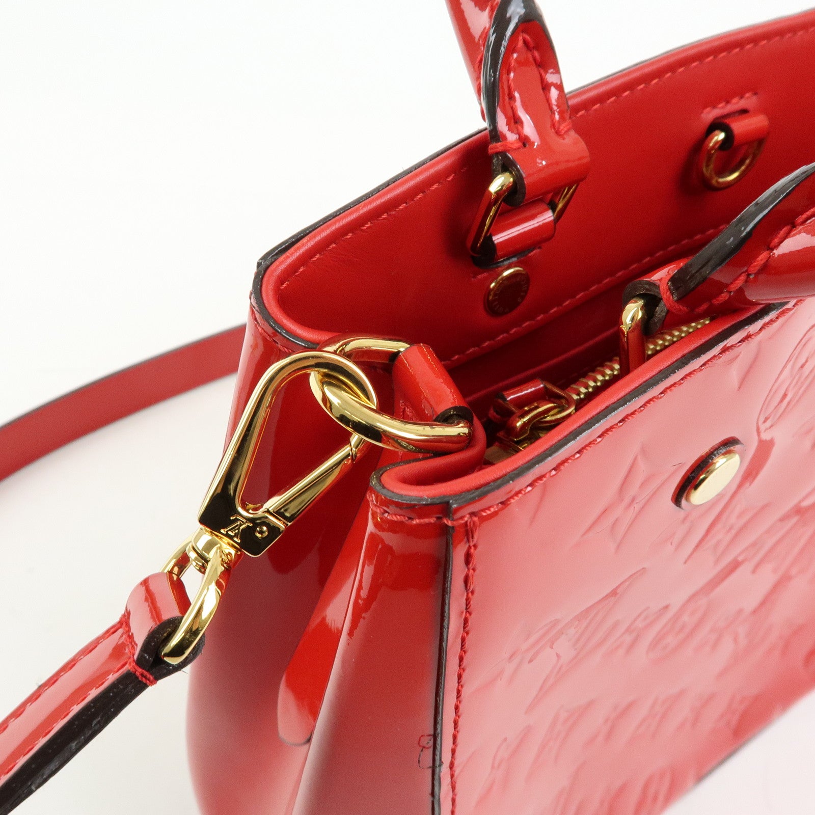 Louis Vuitton Monogram Vernis Montaigne BB 2Way Bag Cerise M50170