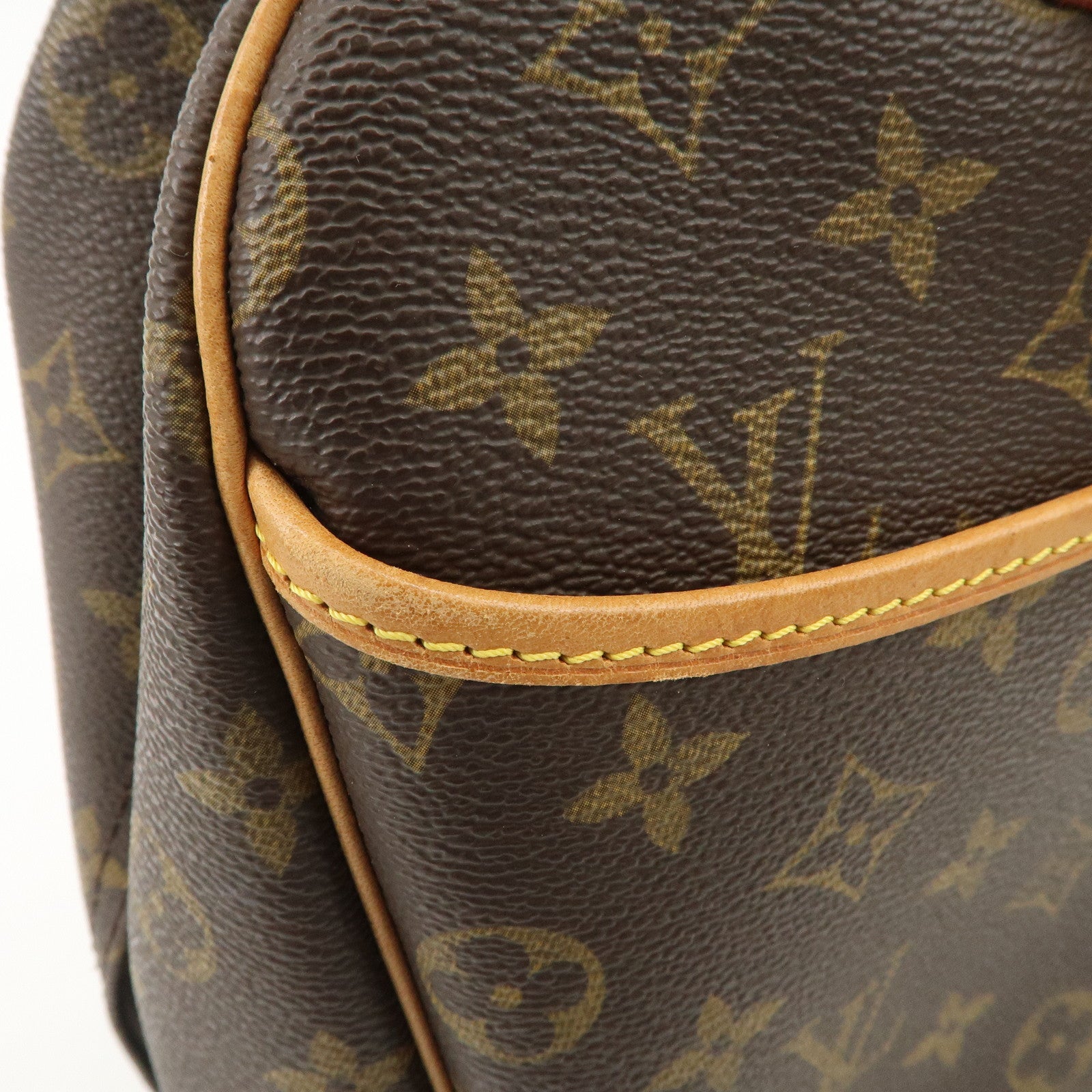 Louis Vuitton Monogram Deauville Hand Bag Brown M47270 Used